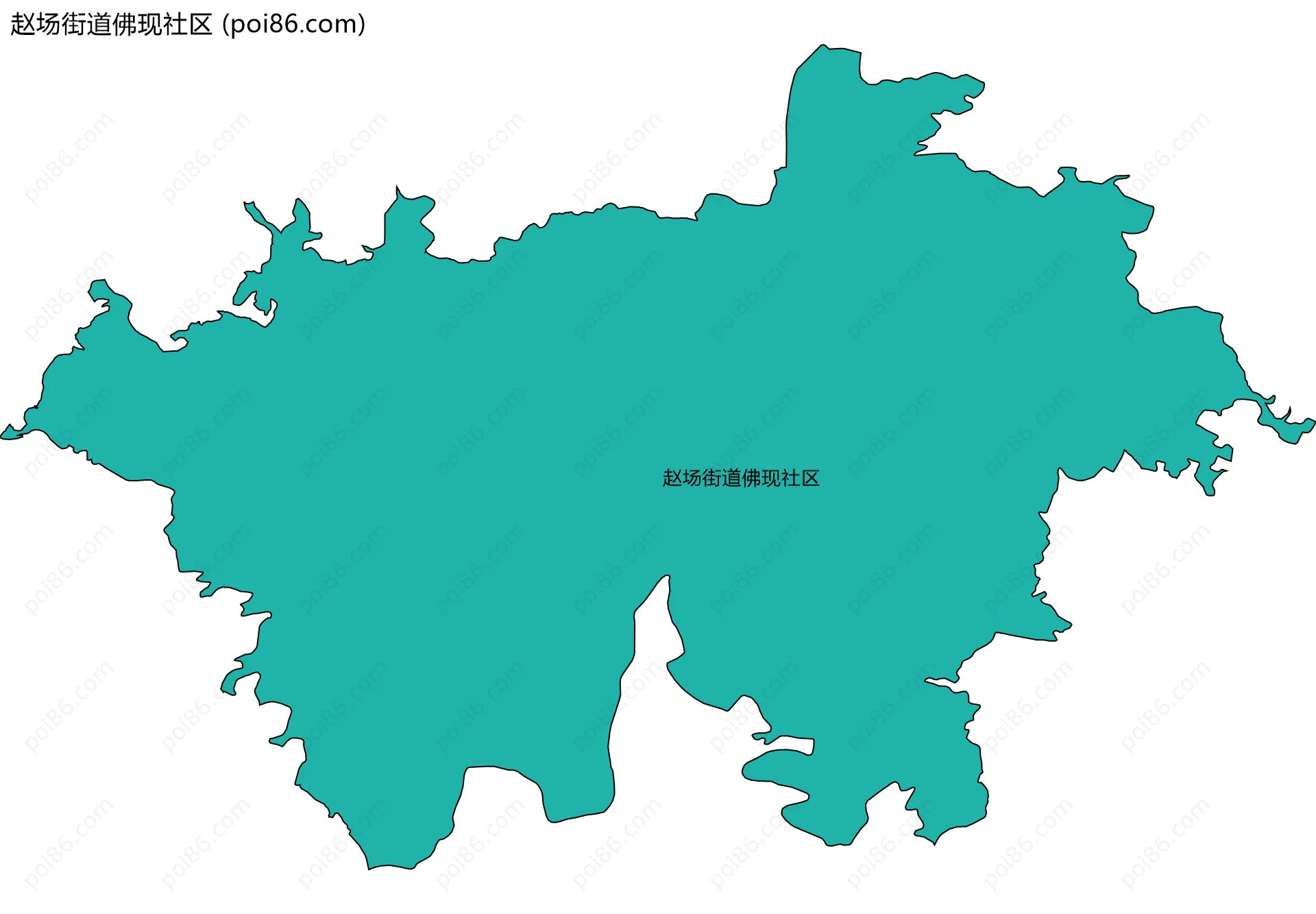 赵场街道佛现社区边界地图