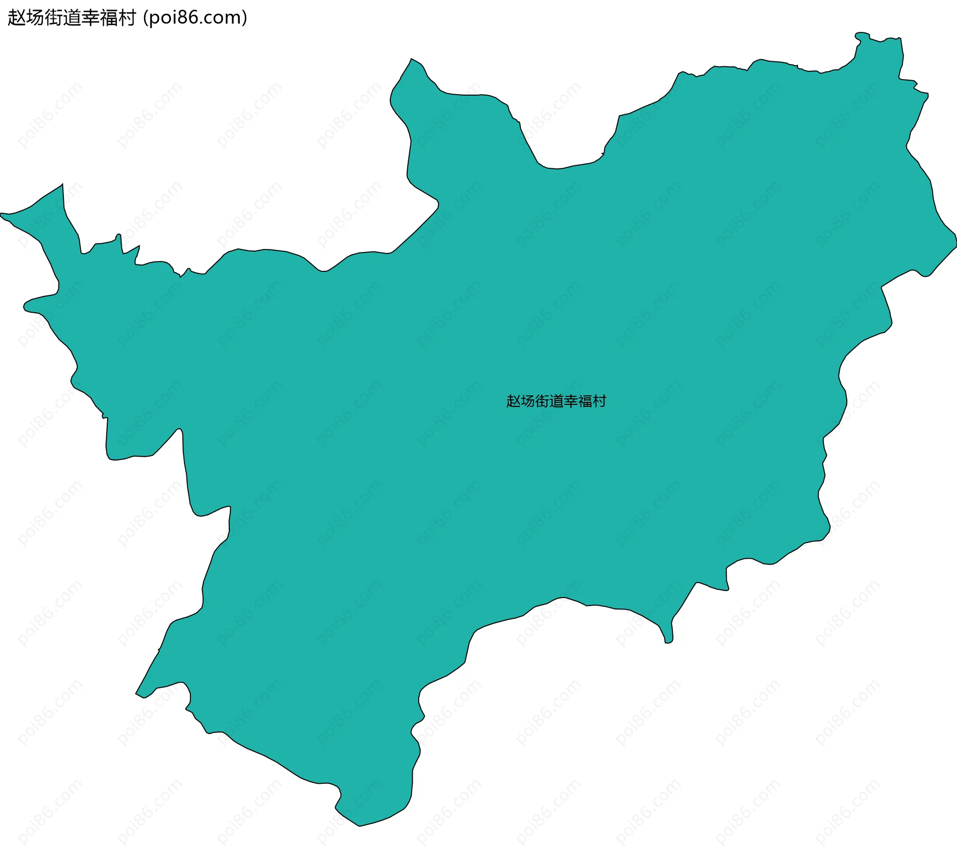 赵场街道幸福村边界地图