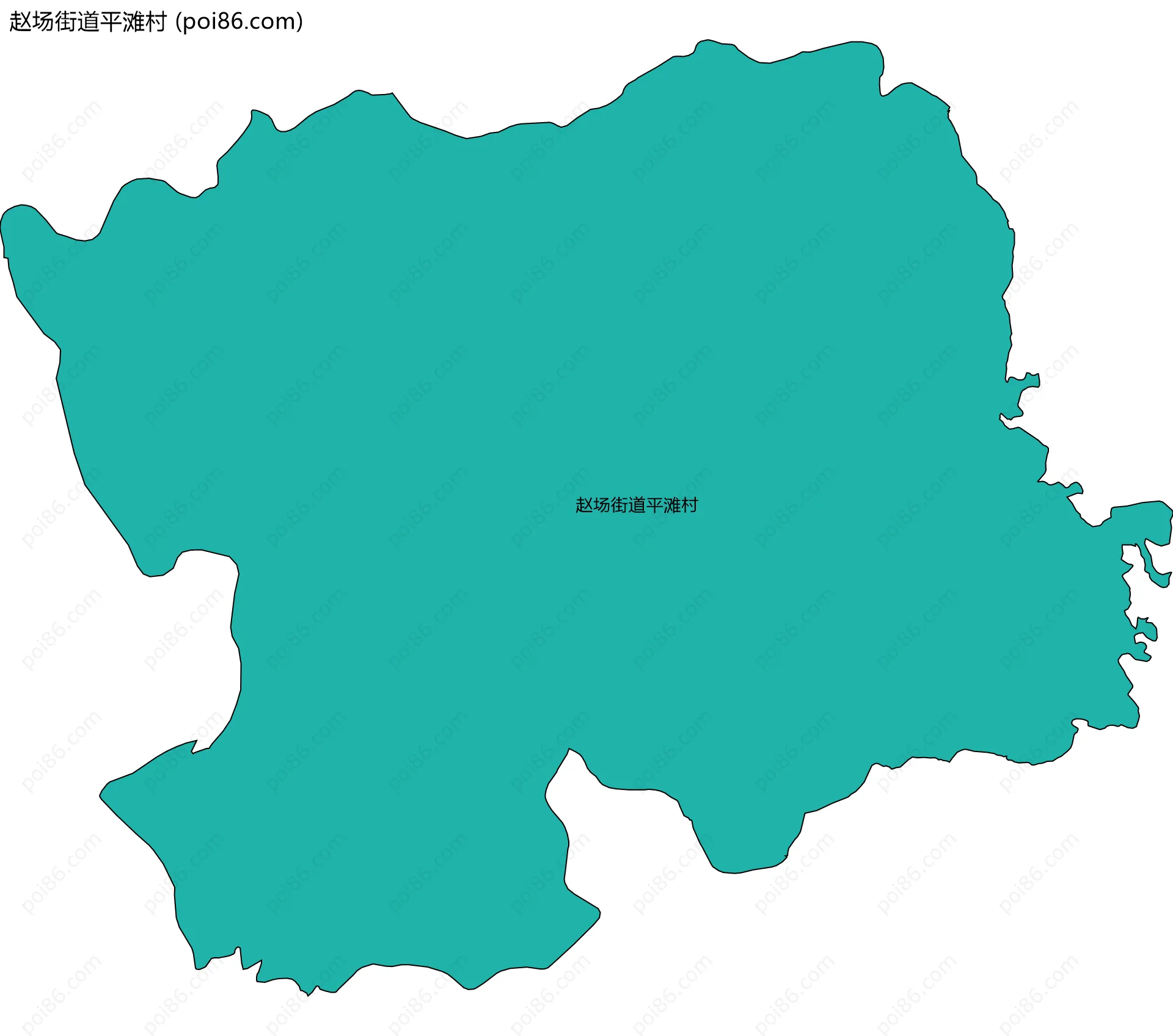 赵场街道平滩村边界地图