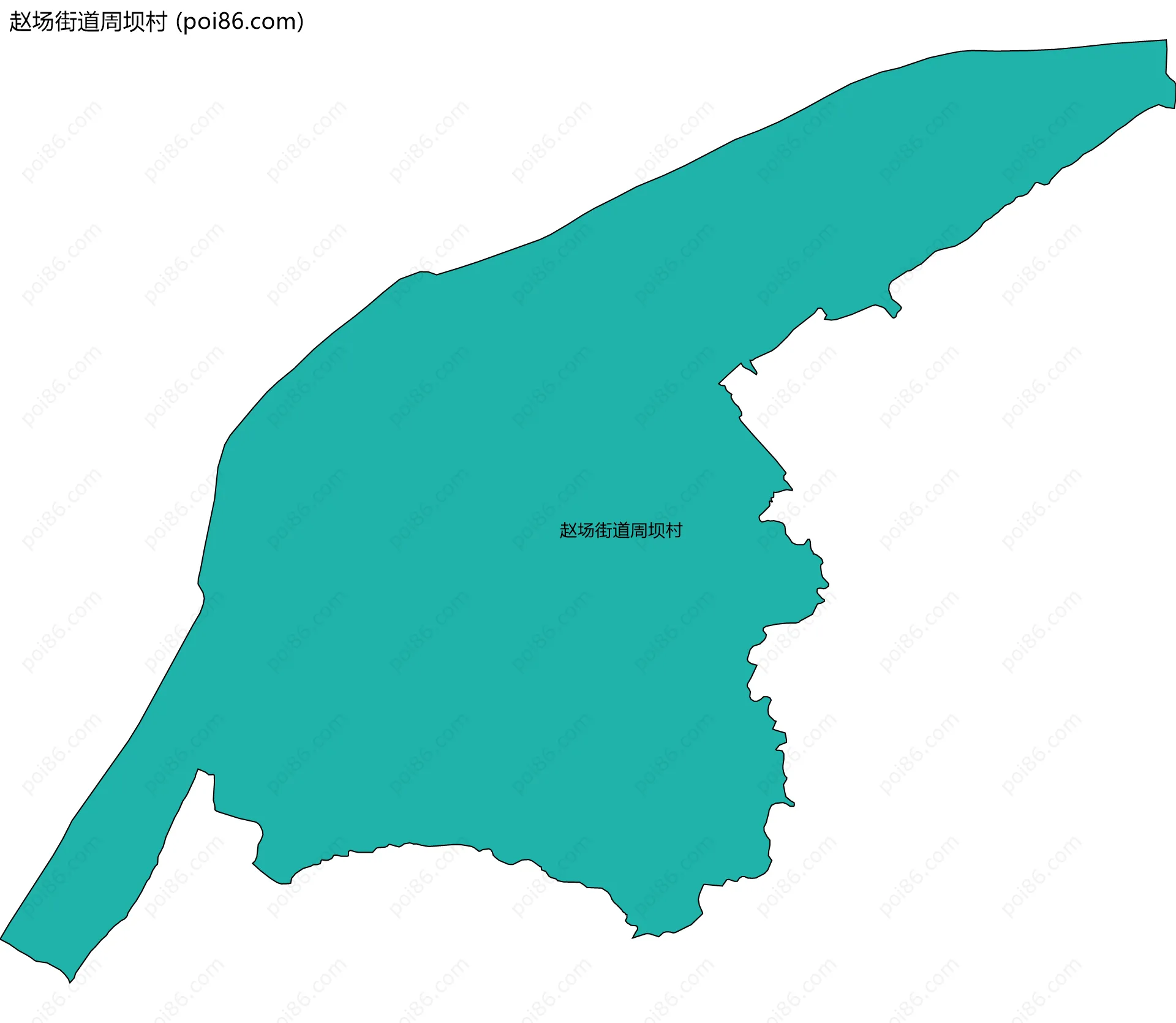 赵场街道周坝村边界地图