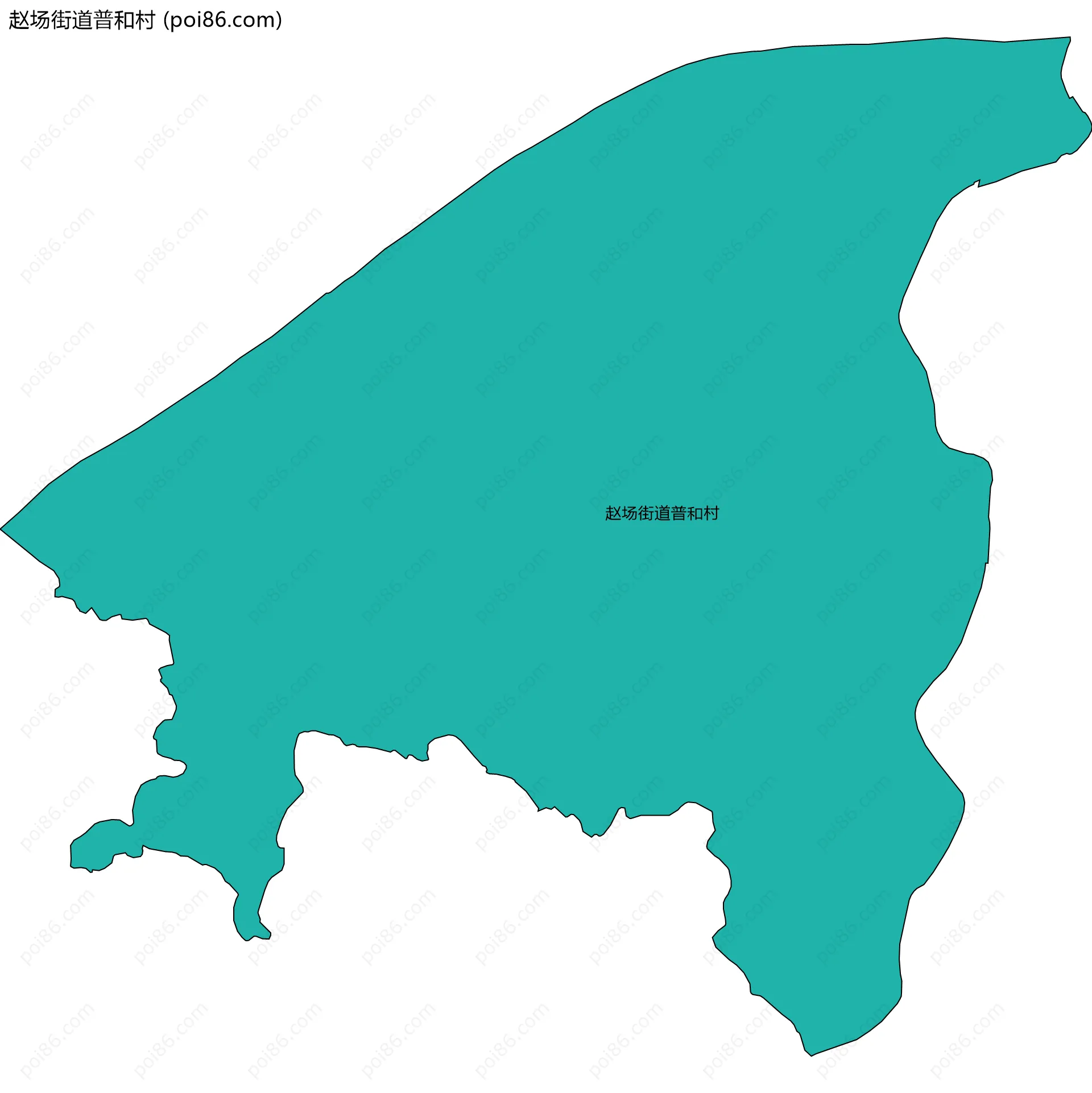 赵场街道普和村边界地图