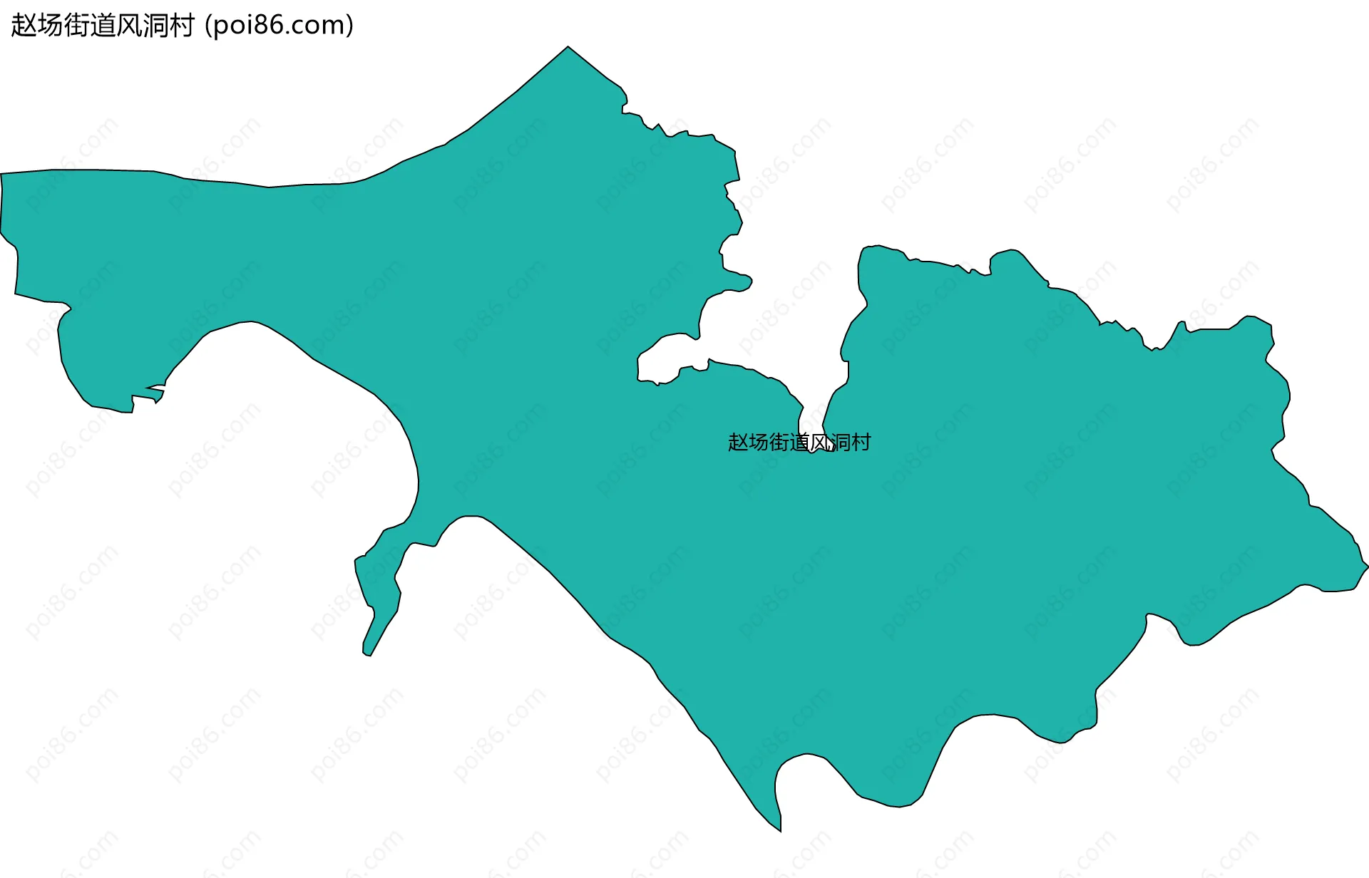 赵场街道风洞村边界地图