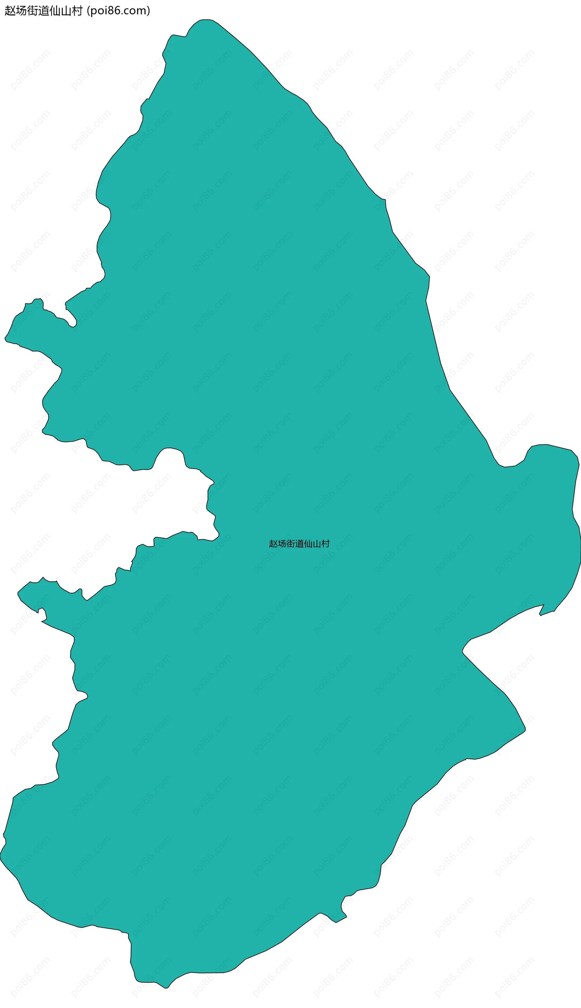 赵场街道仙山村边界地图