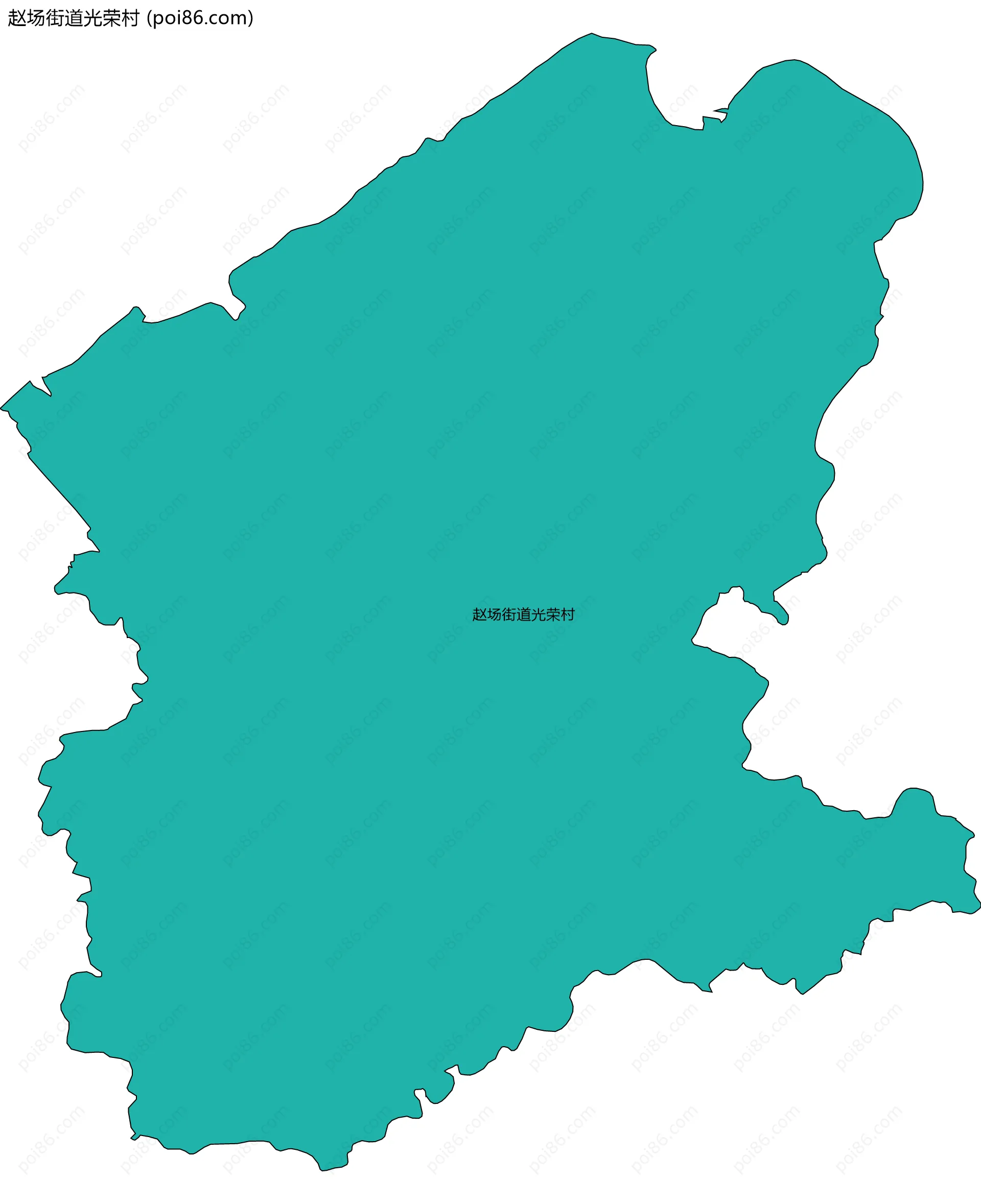 赵场街道光荣村边界地图