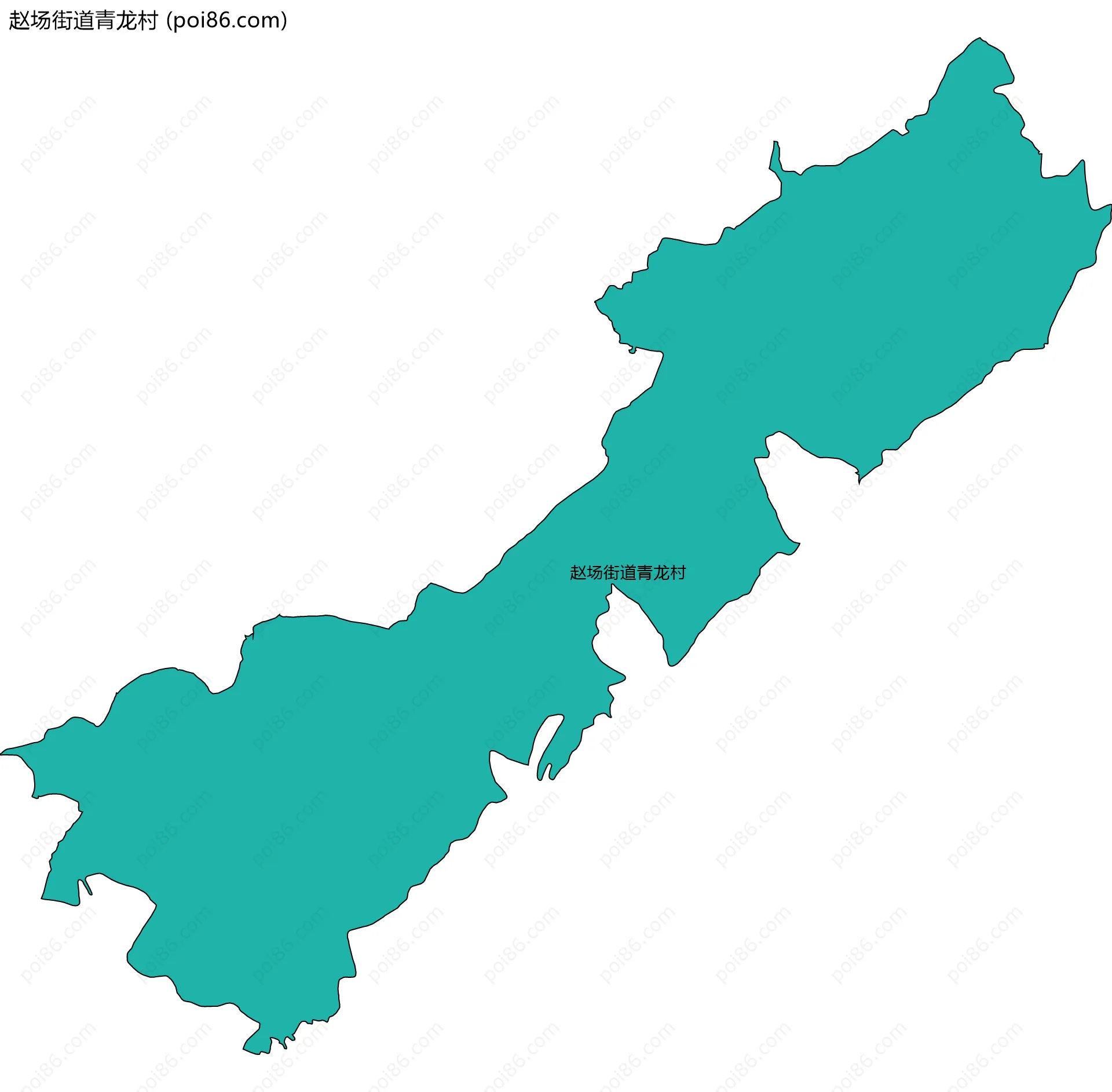 赵场街道青龙村边界地图