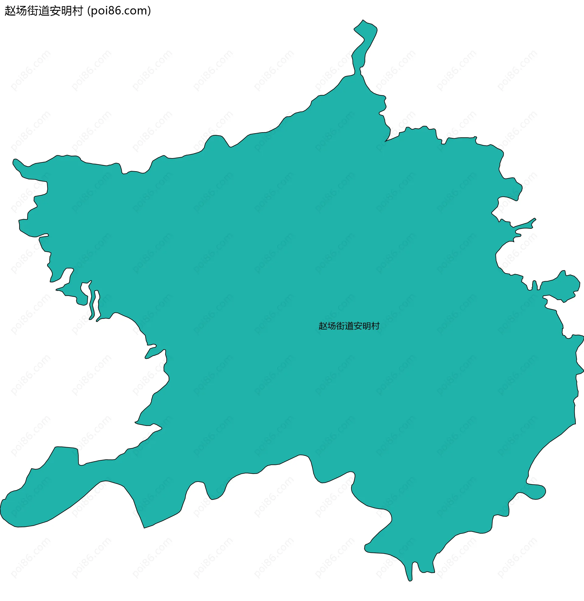 赵场街道安明村边界地图