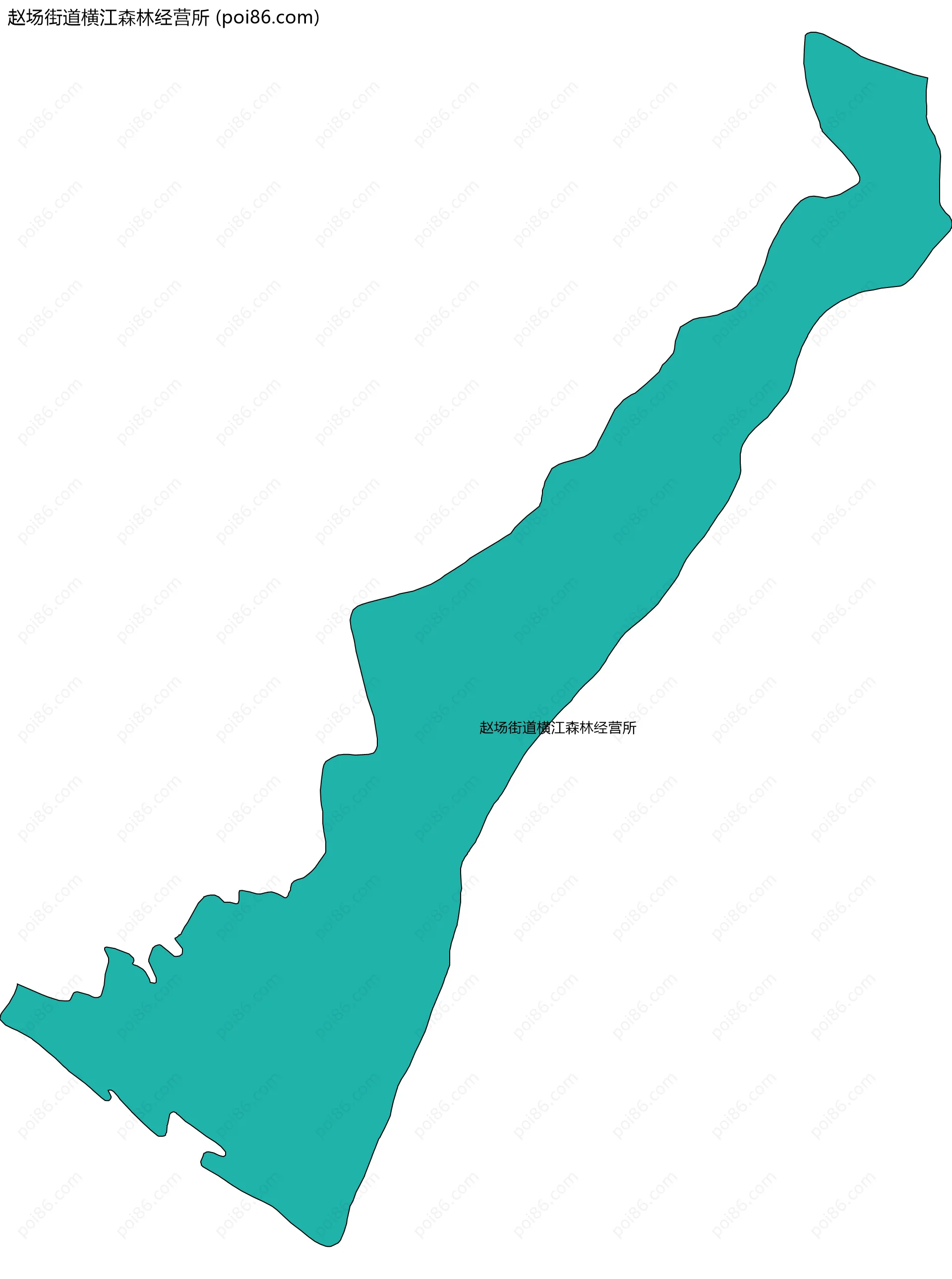 赵场街道横江森林经营所边界地图