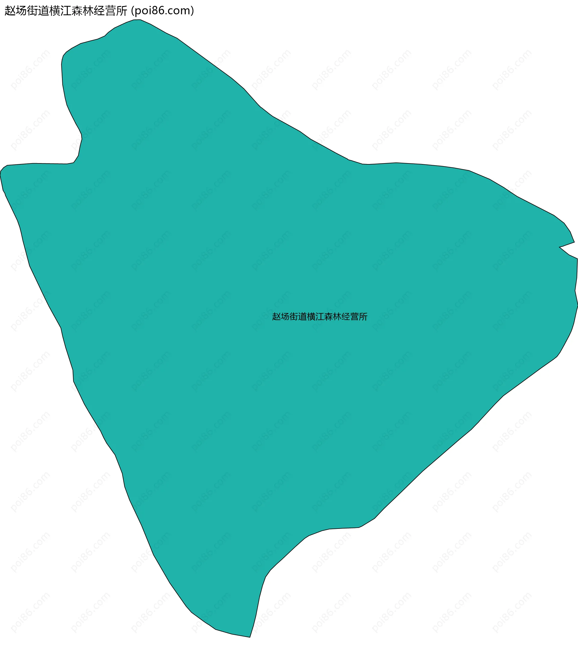 赵场街道横江森林经营所边界地图