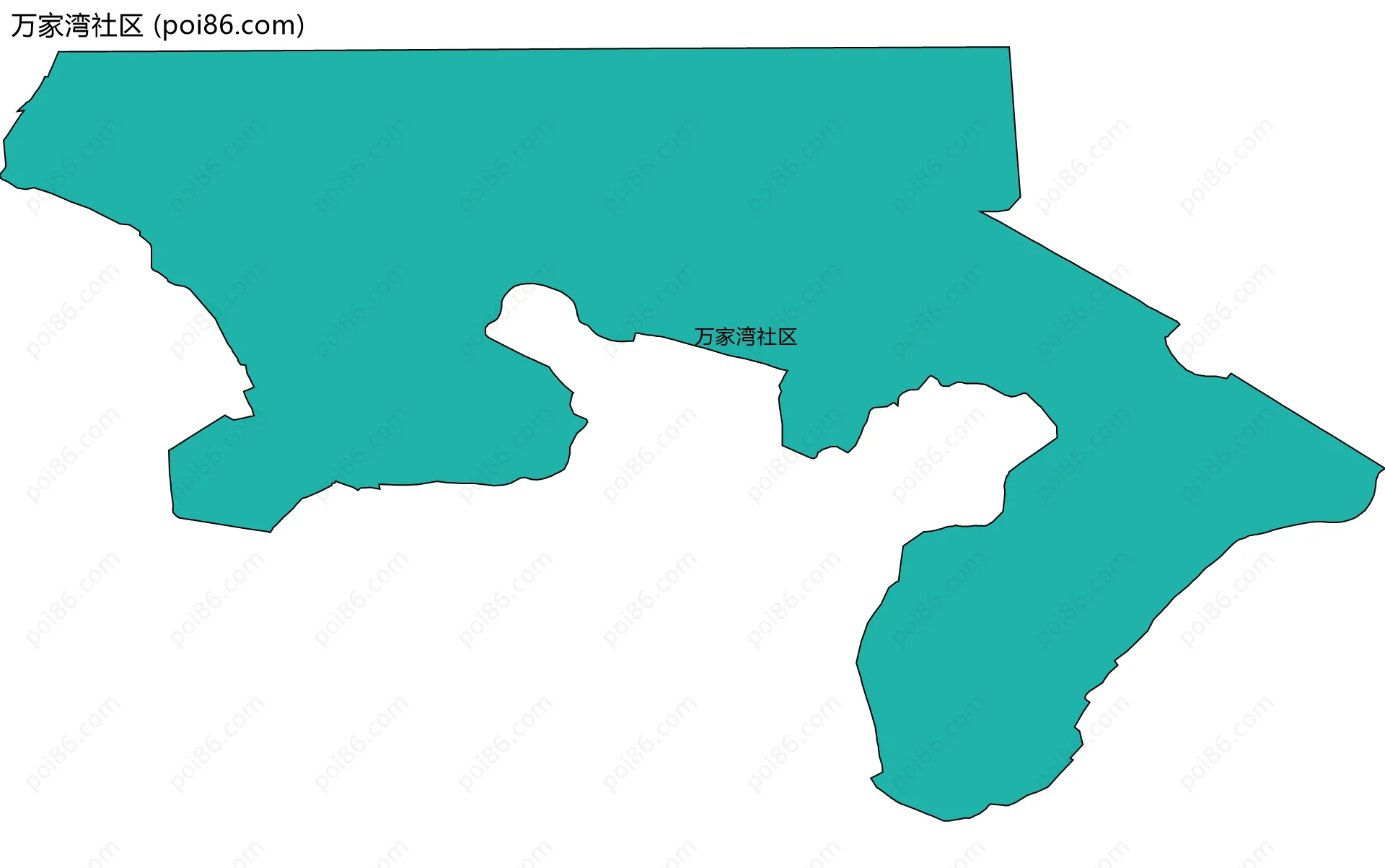 万家湾社区边界地图