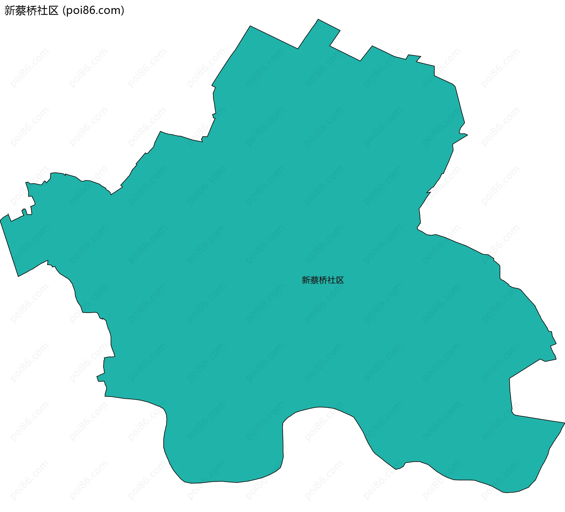 新蔡桥社区边界地图