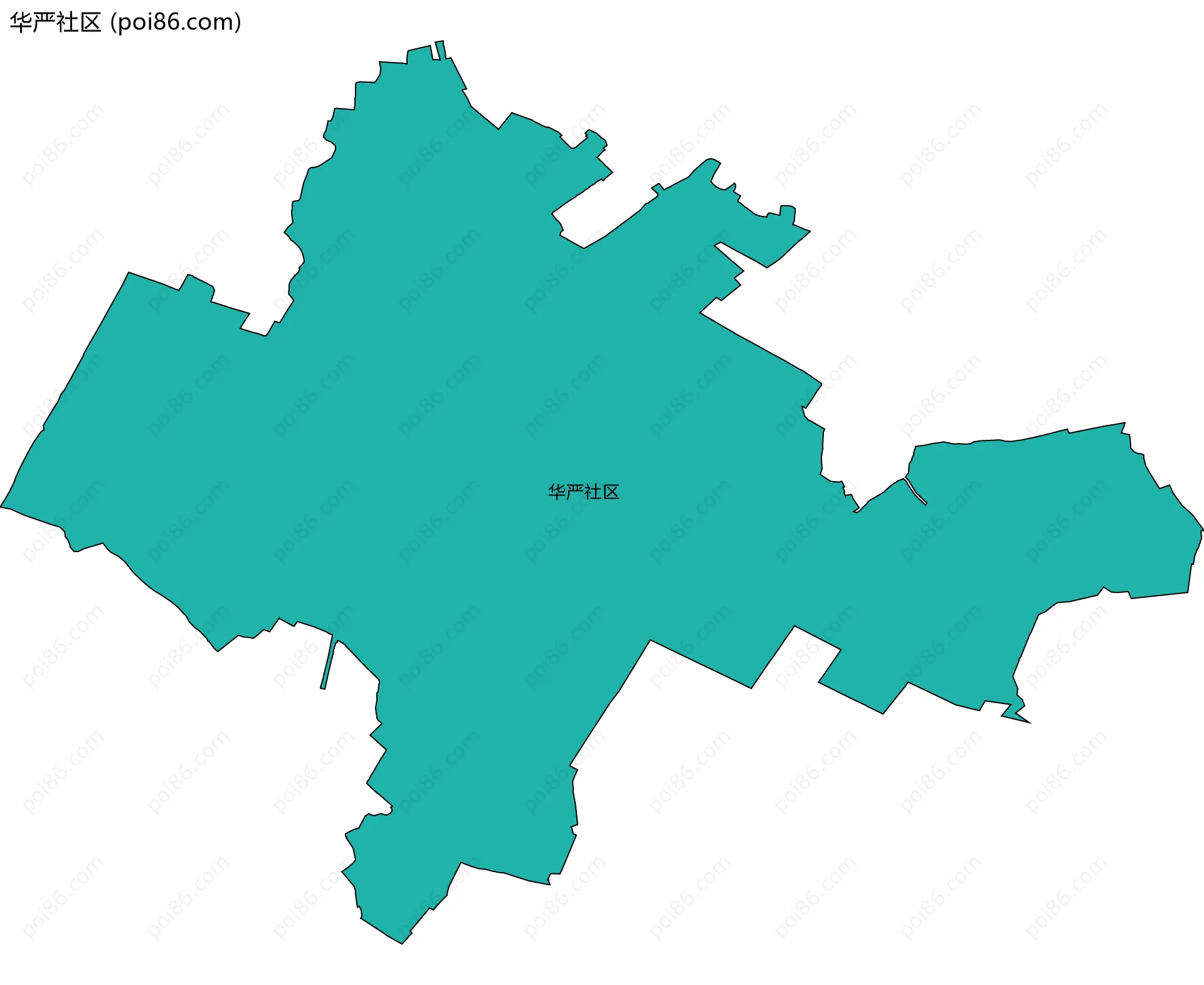 华严社区边界地图