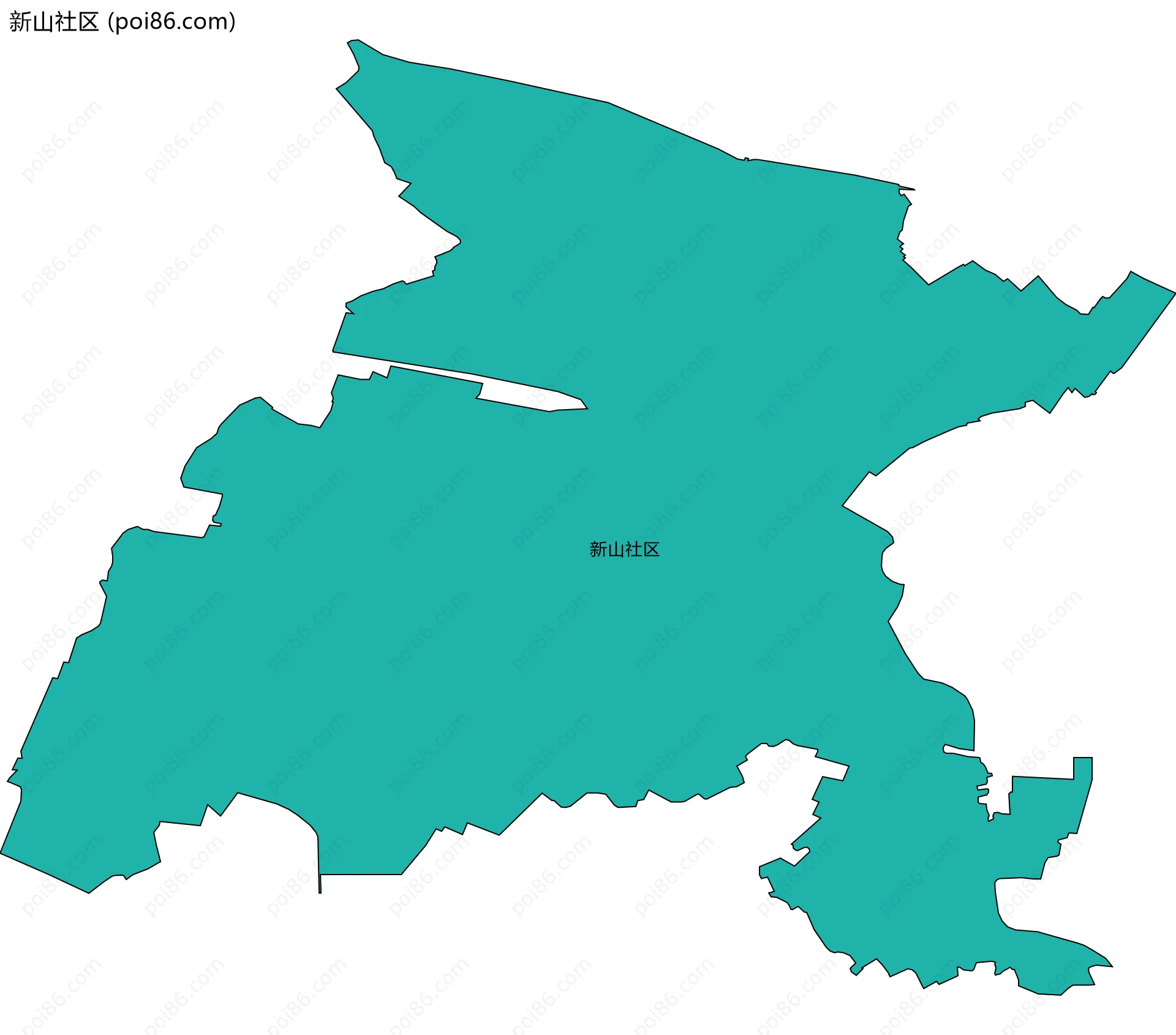 新山社区边界地图