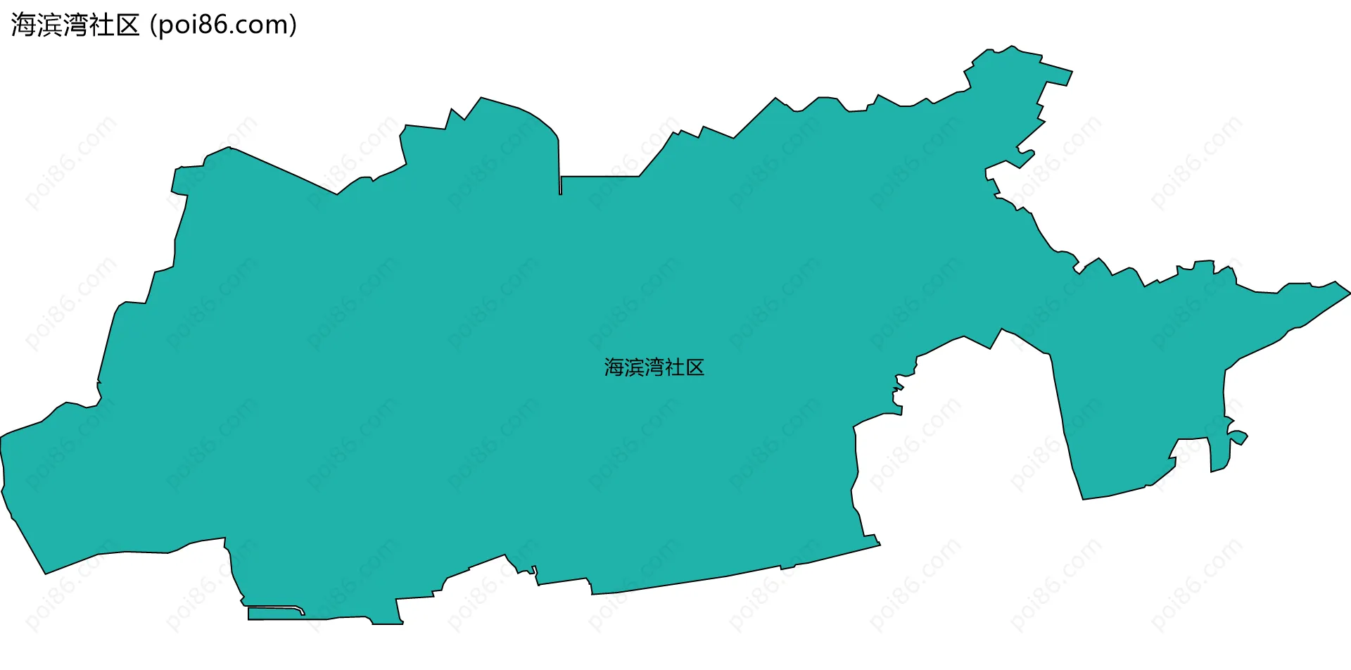 海滨湾社区边界地图