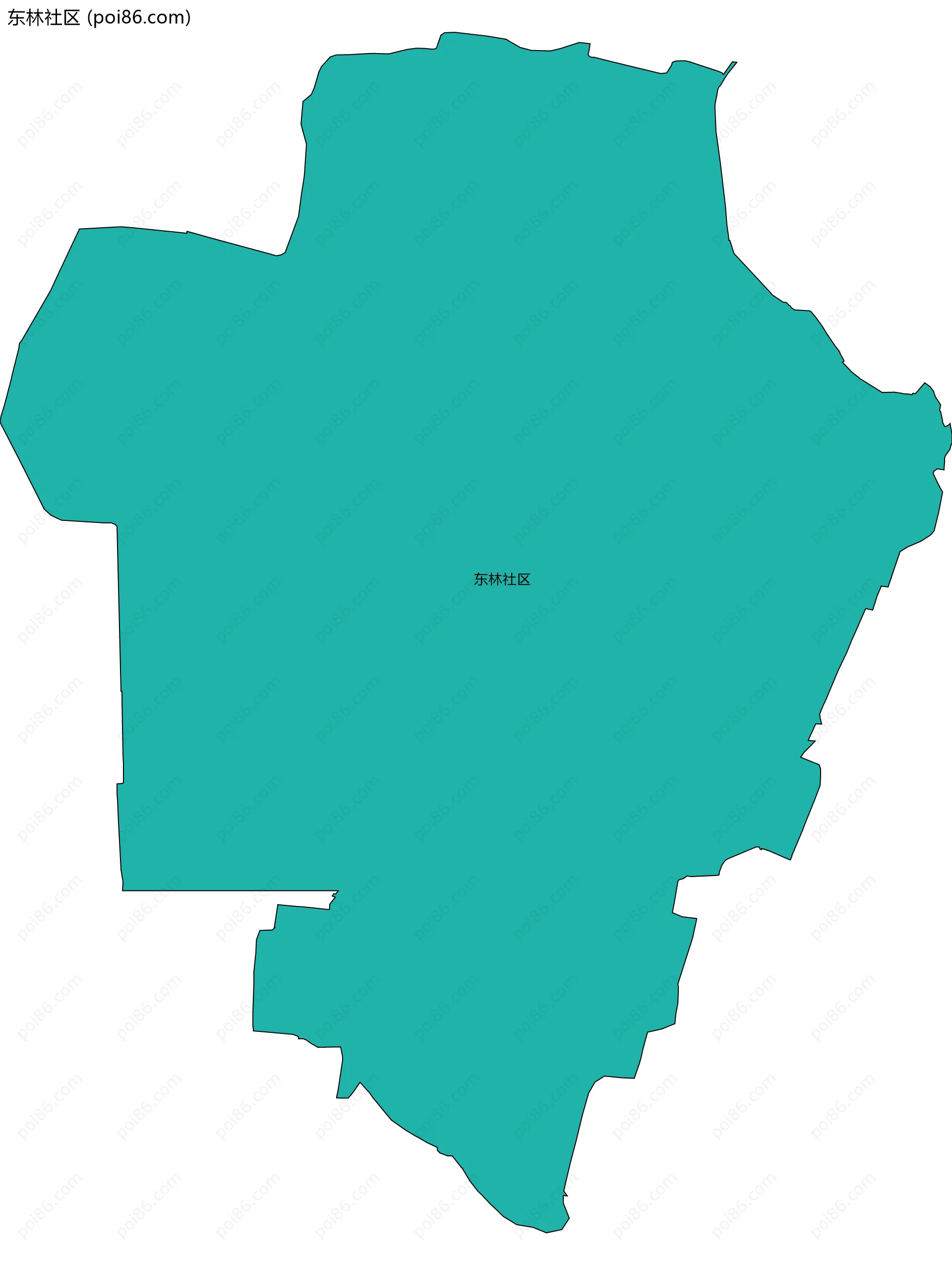 东林社区边界地图