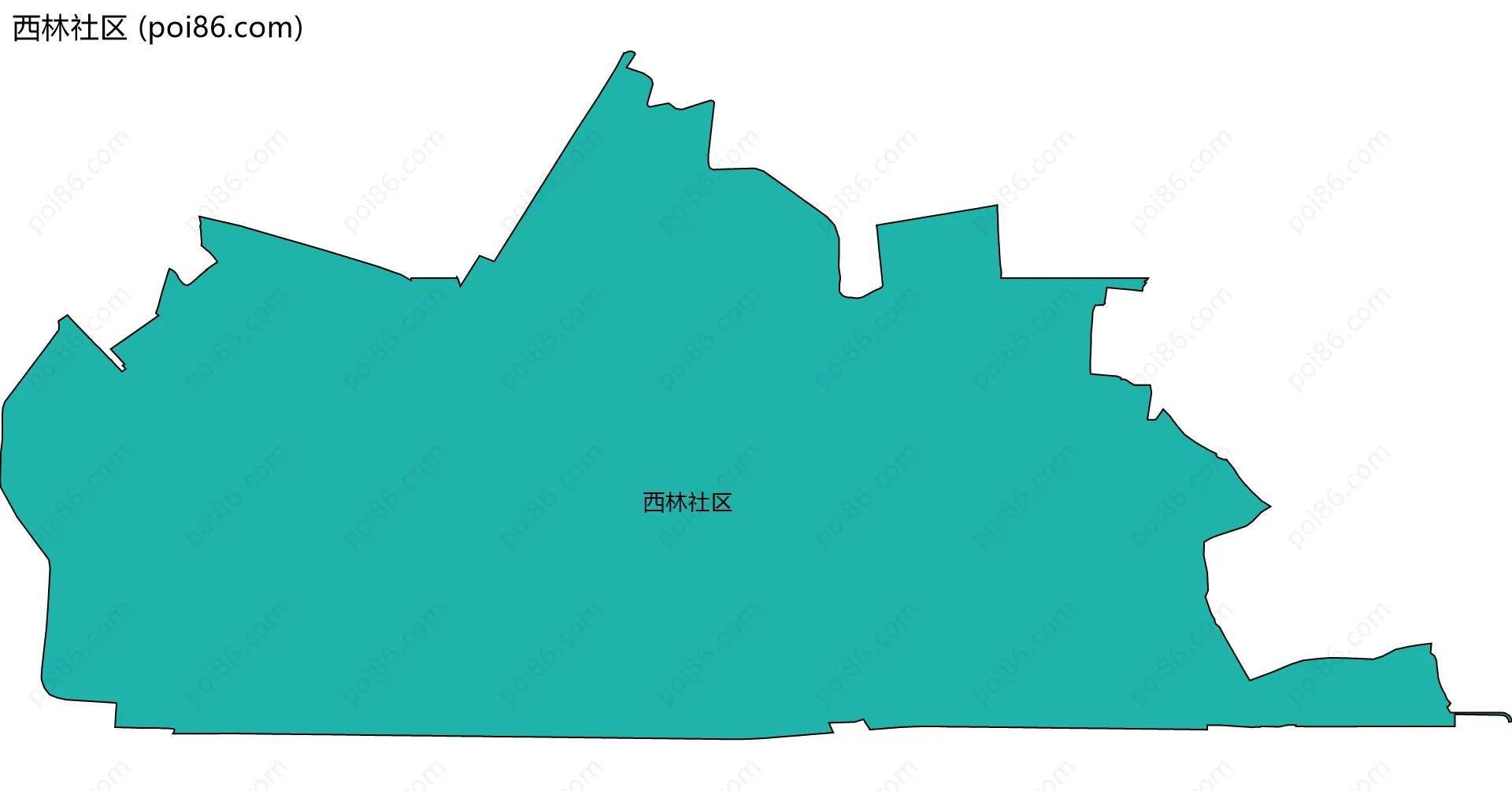西林社区边界地图