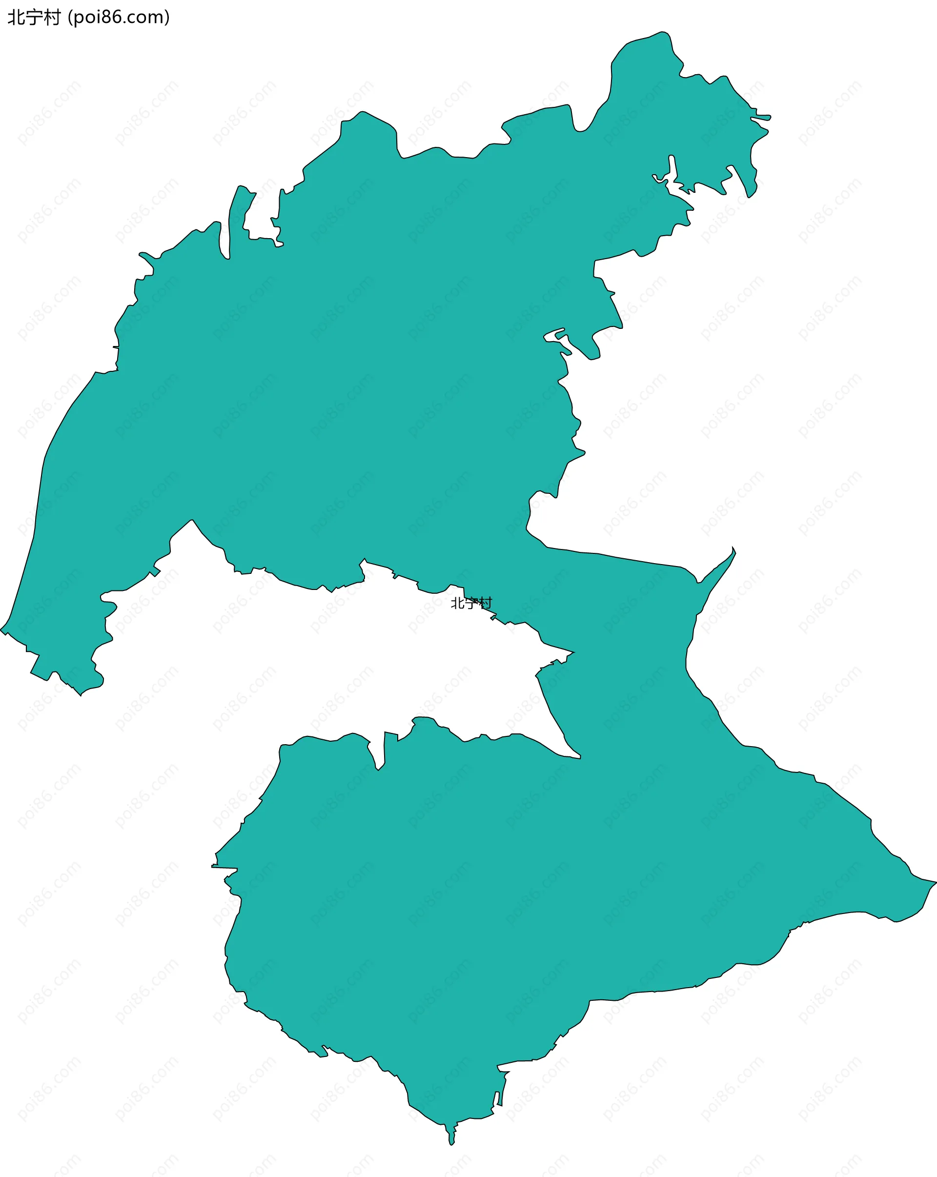 北宁村边界地图