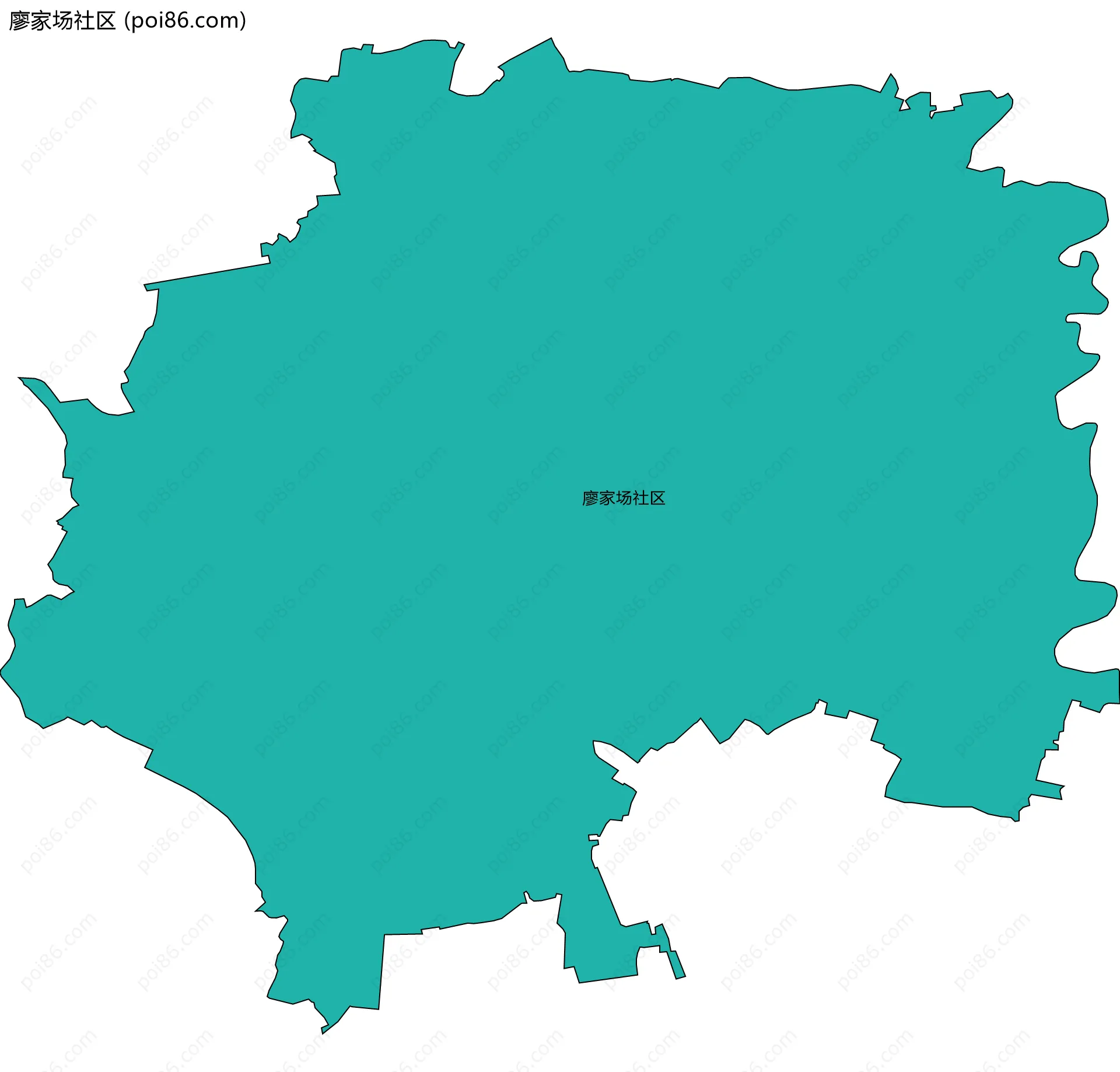 廖家场社区边界地图