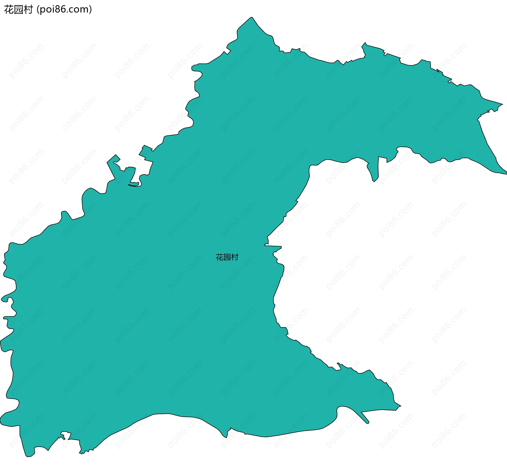 花园村边界地图