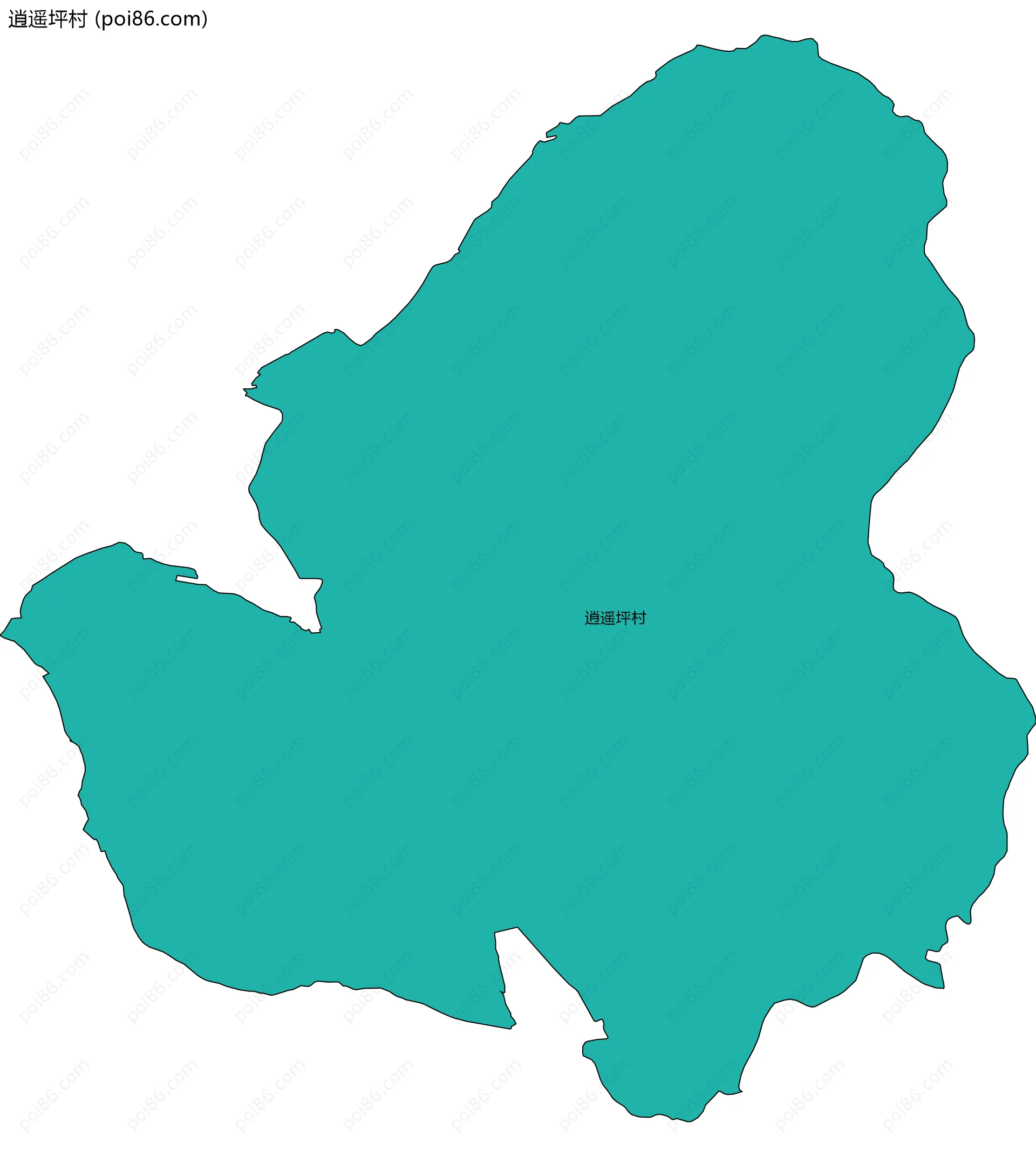 逍遥坪村边界地图
