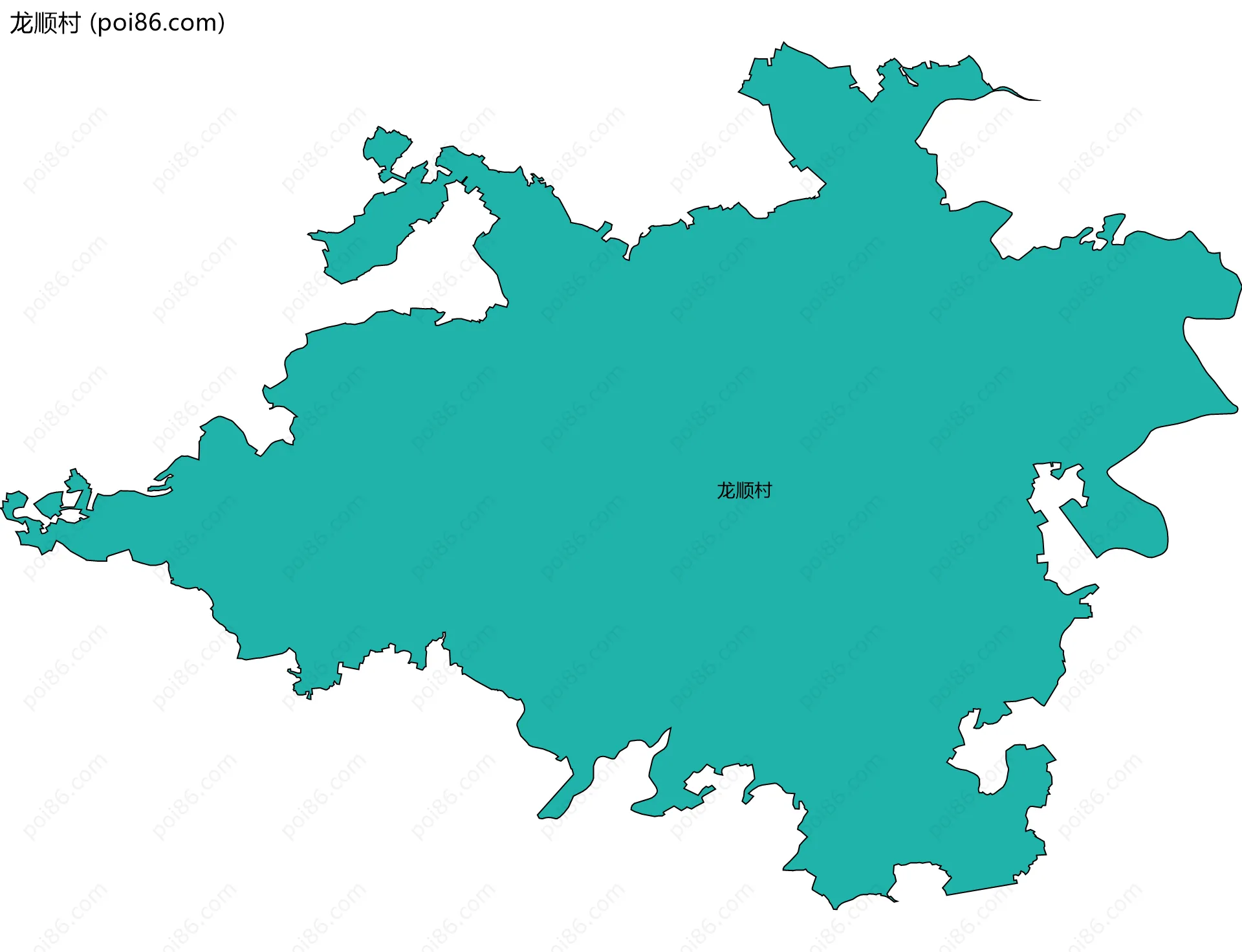 龙顺村边界地图