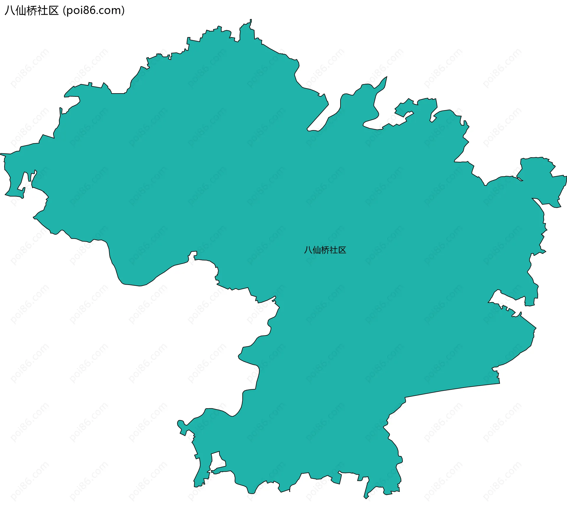 八仙桥社区边界地图