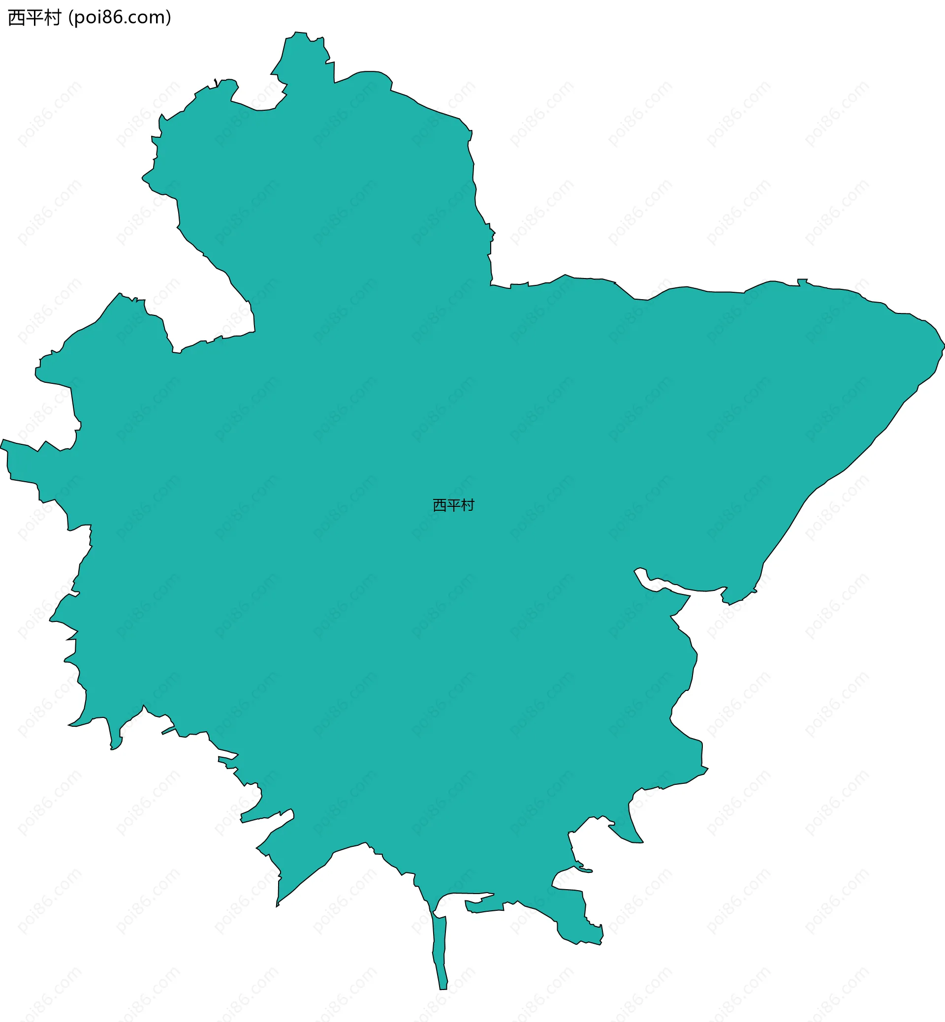 西平村边界地图