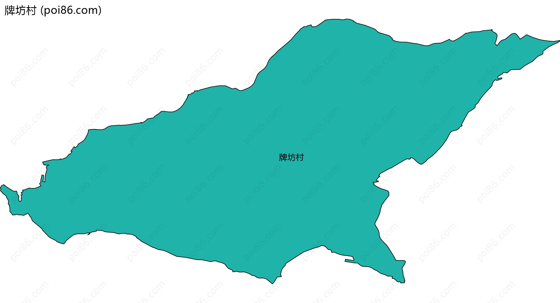 牌坊村边界地图