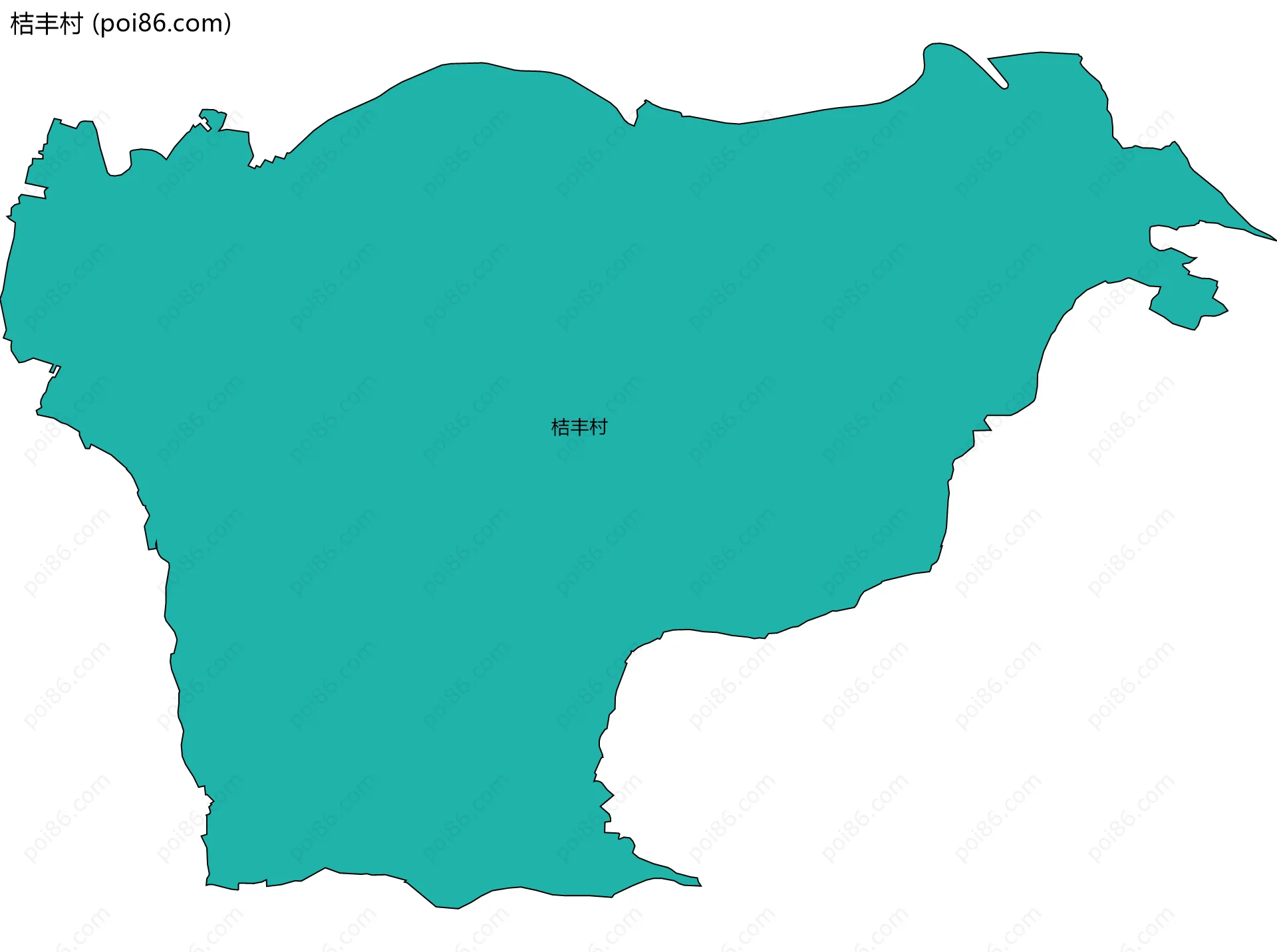 桔丰村边界地图