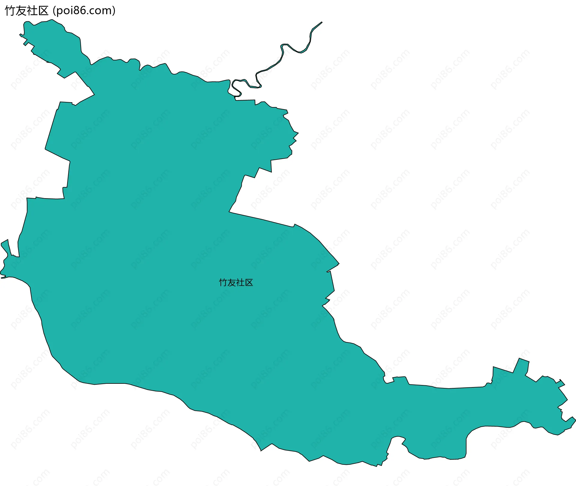 竹友社区边界地图