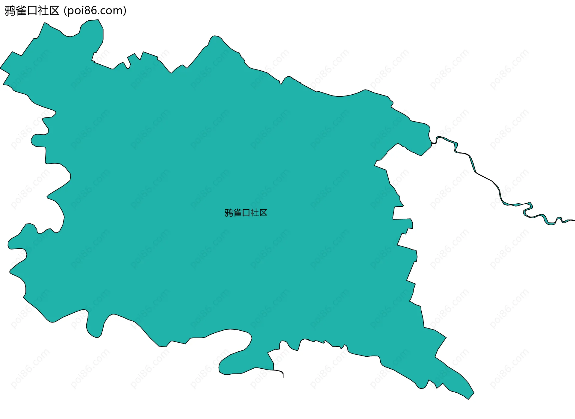 鸦雀口社区边界地图