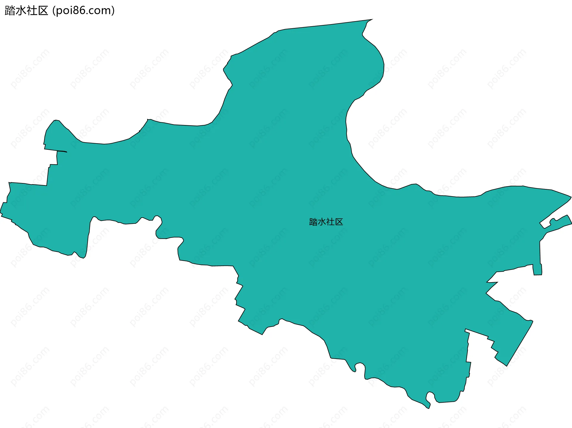 踏水社区边界地图