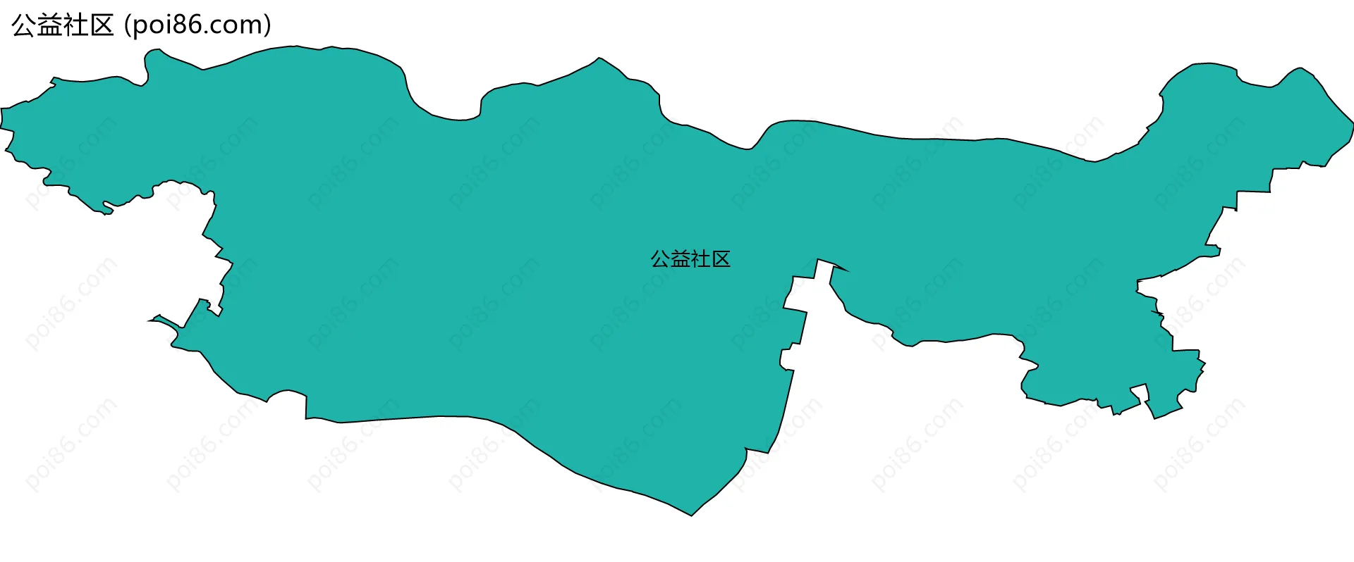 公益社区边界地图