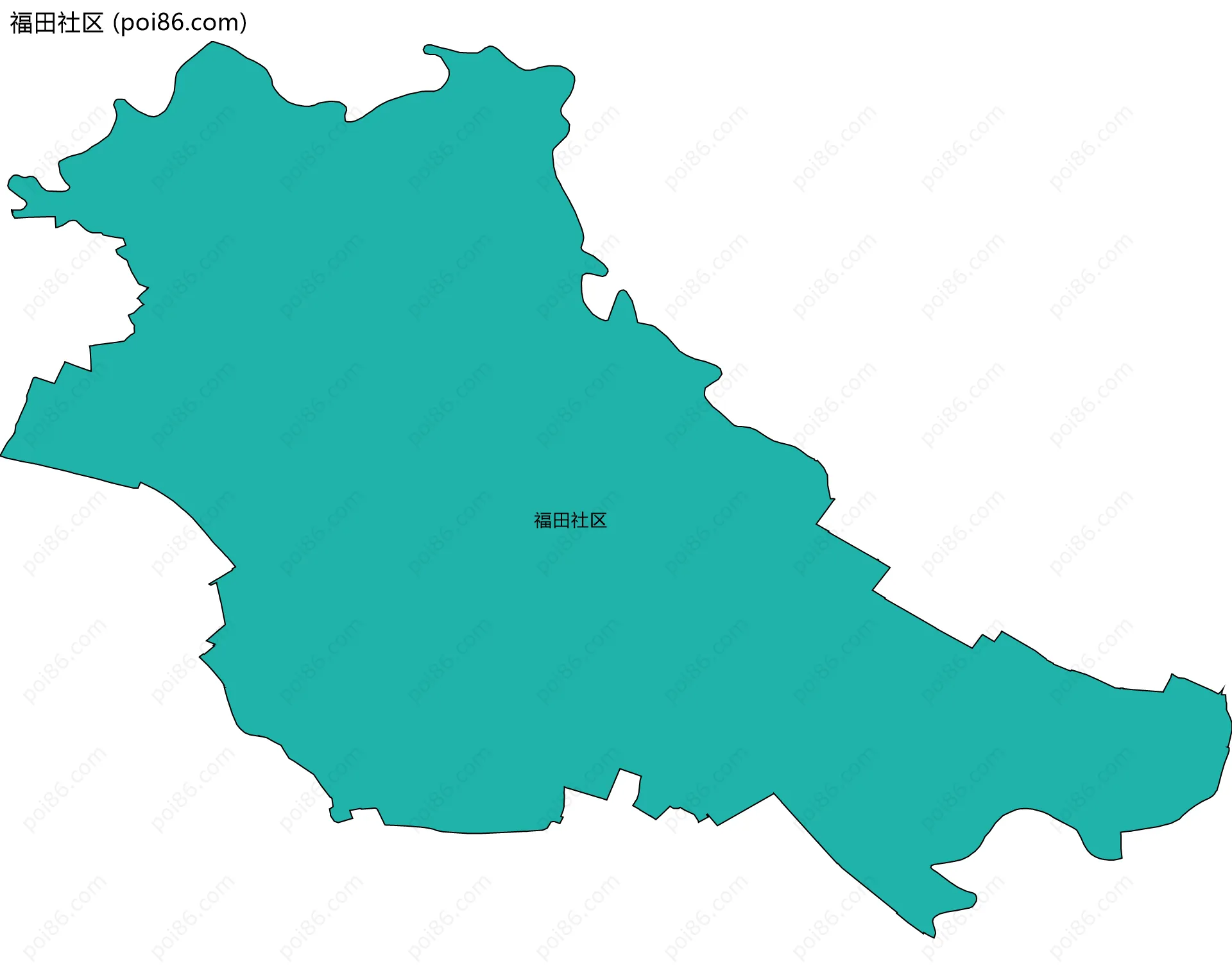 福田社区边界地图