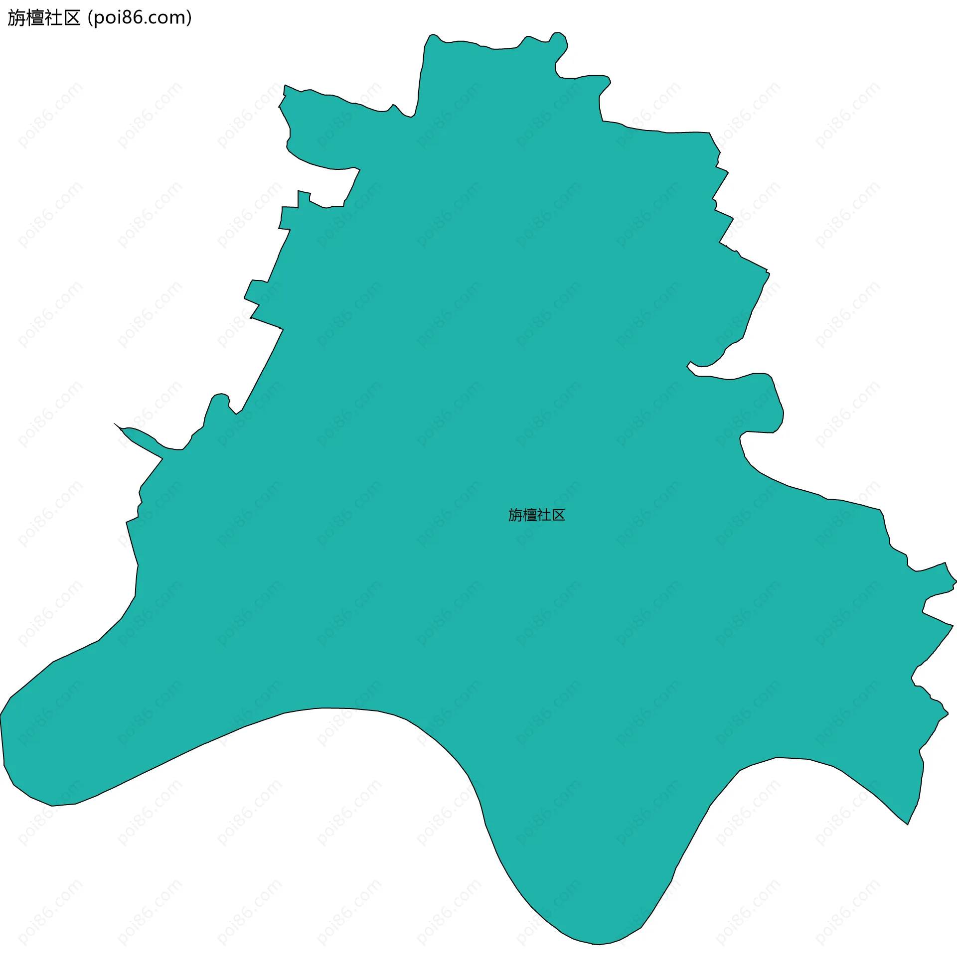 旃檀社区边界地图