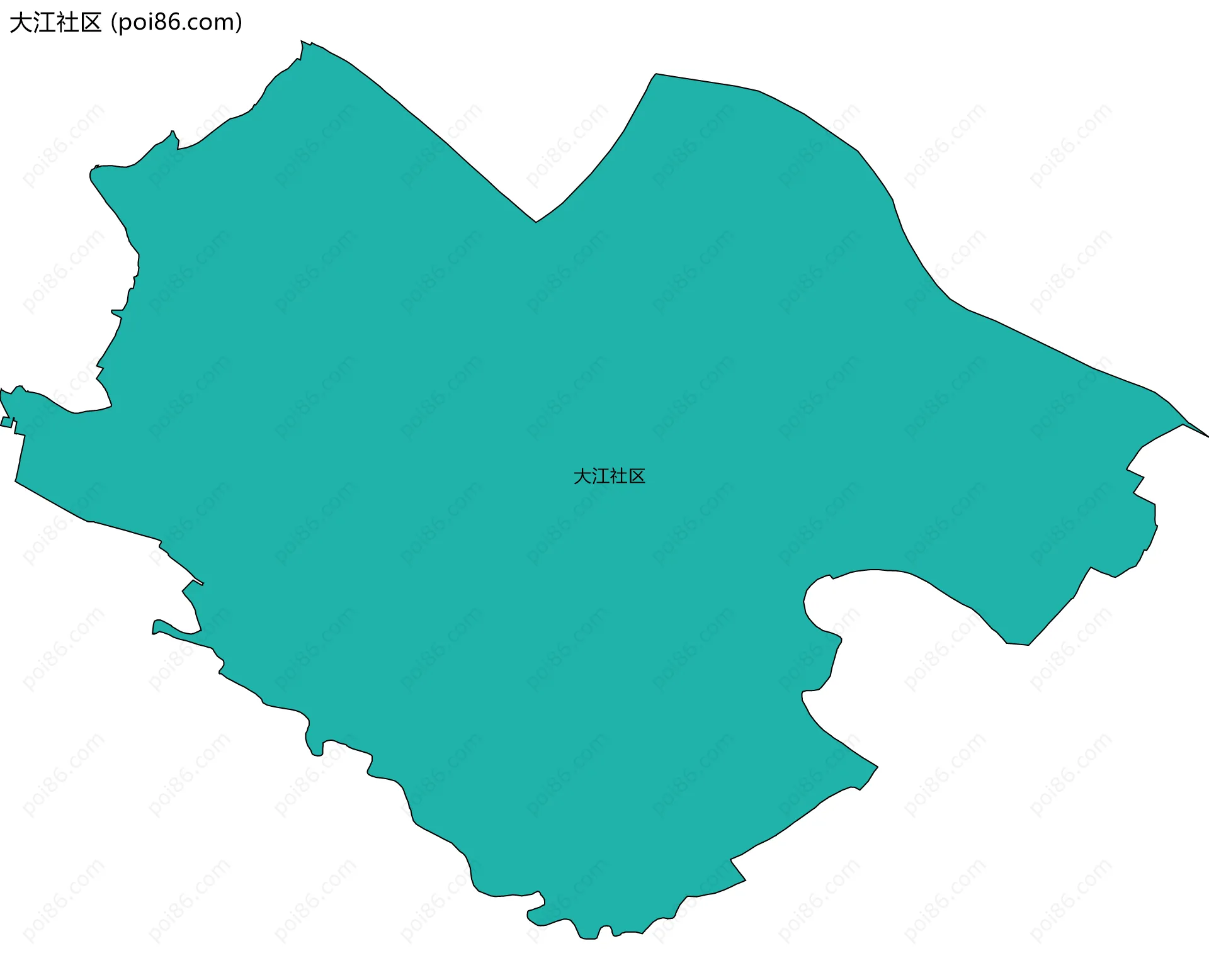 大江社区边界地图