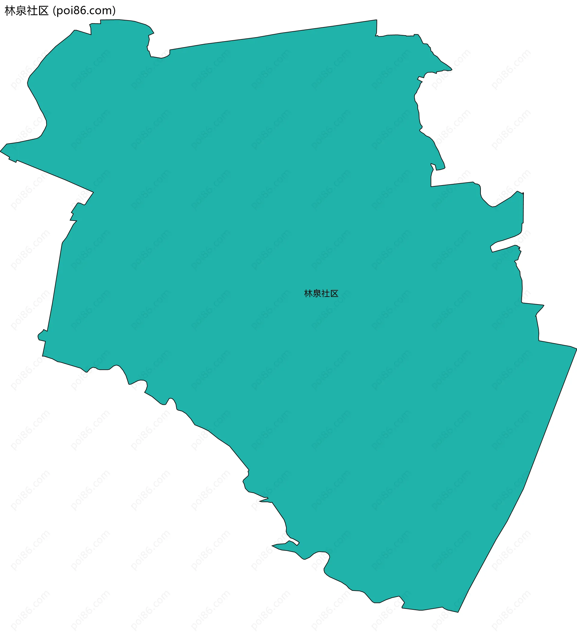 林泉社区边界地图