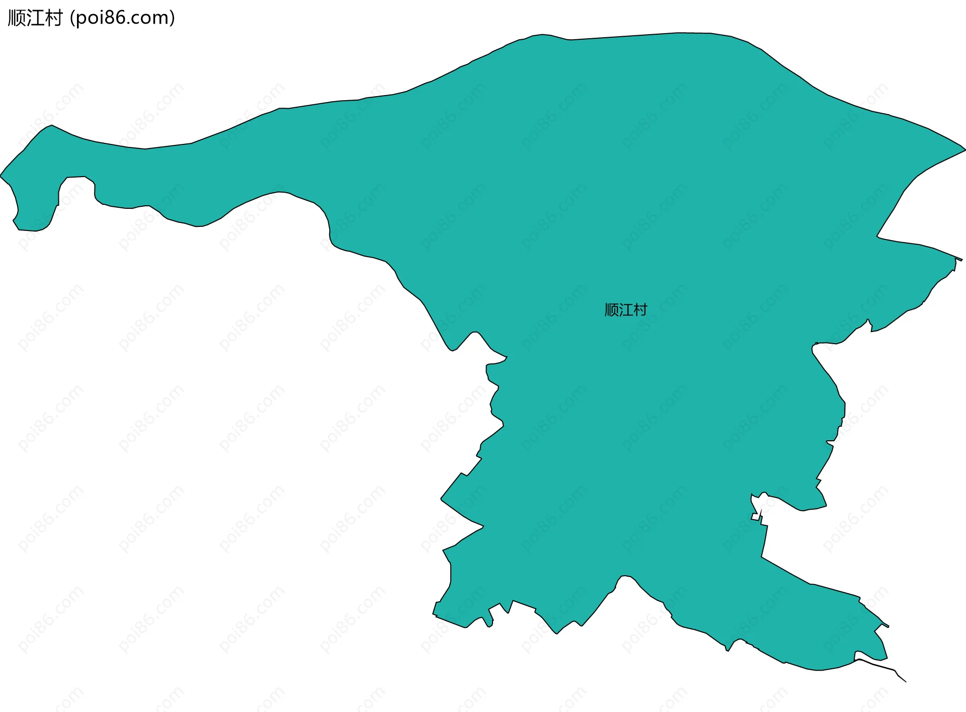 顺江村边界地图