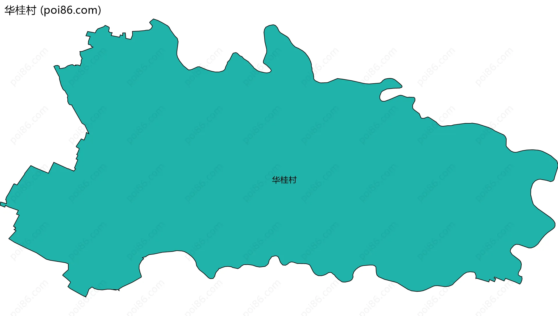 华桂村边界地图