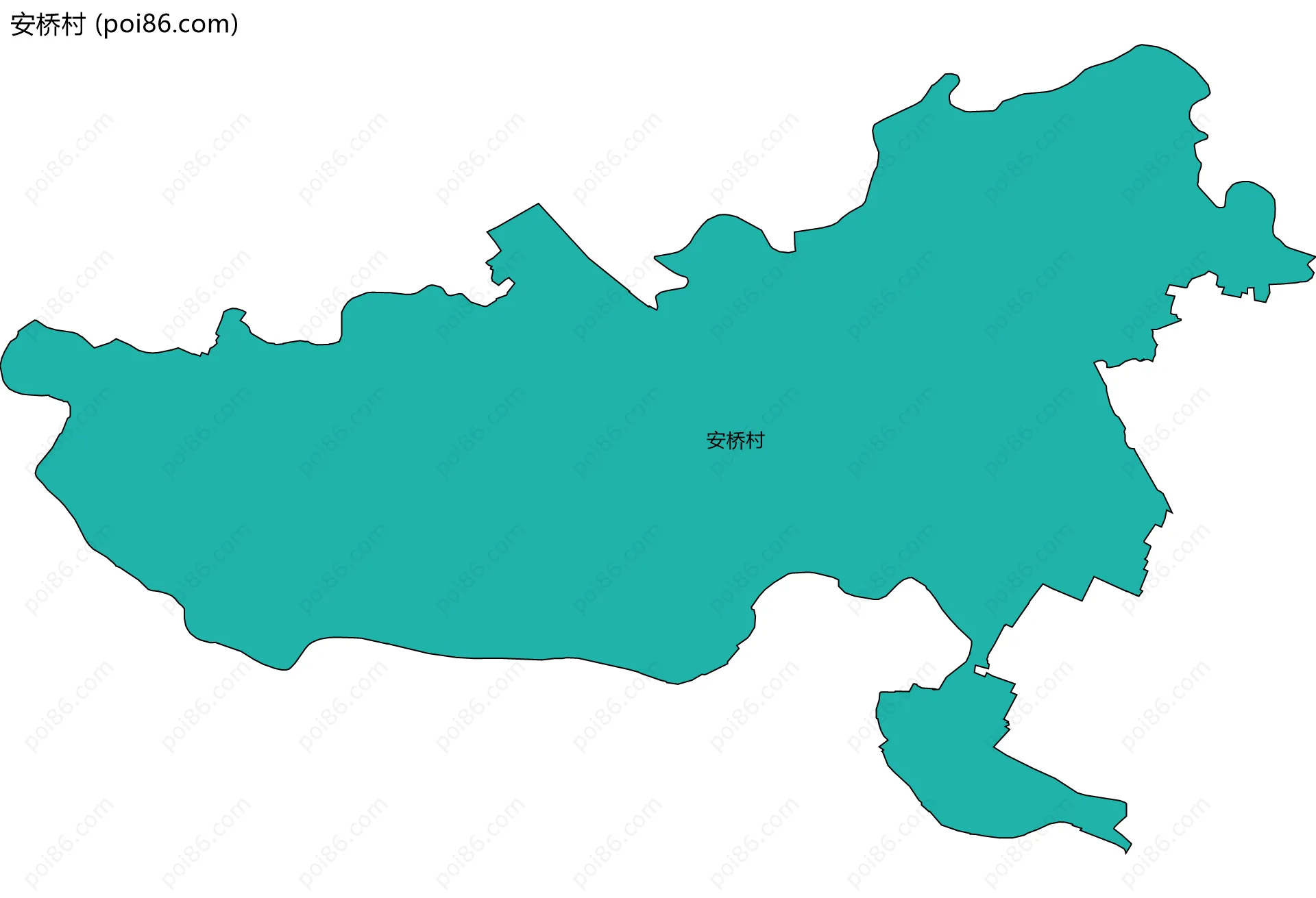 安桥村边界地图