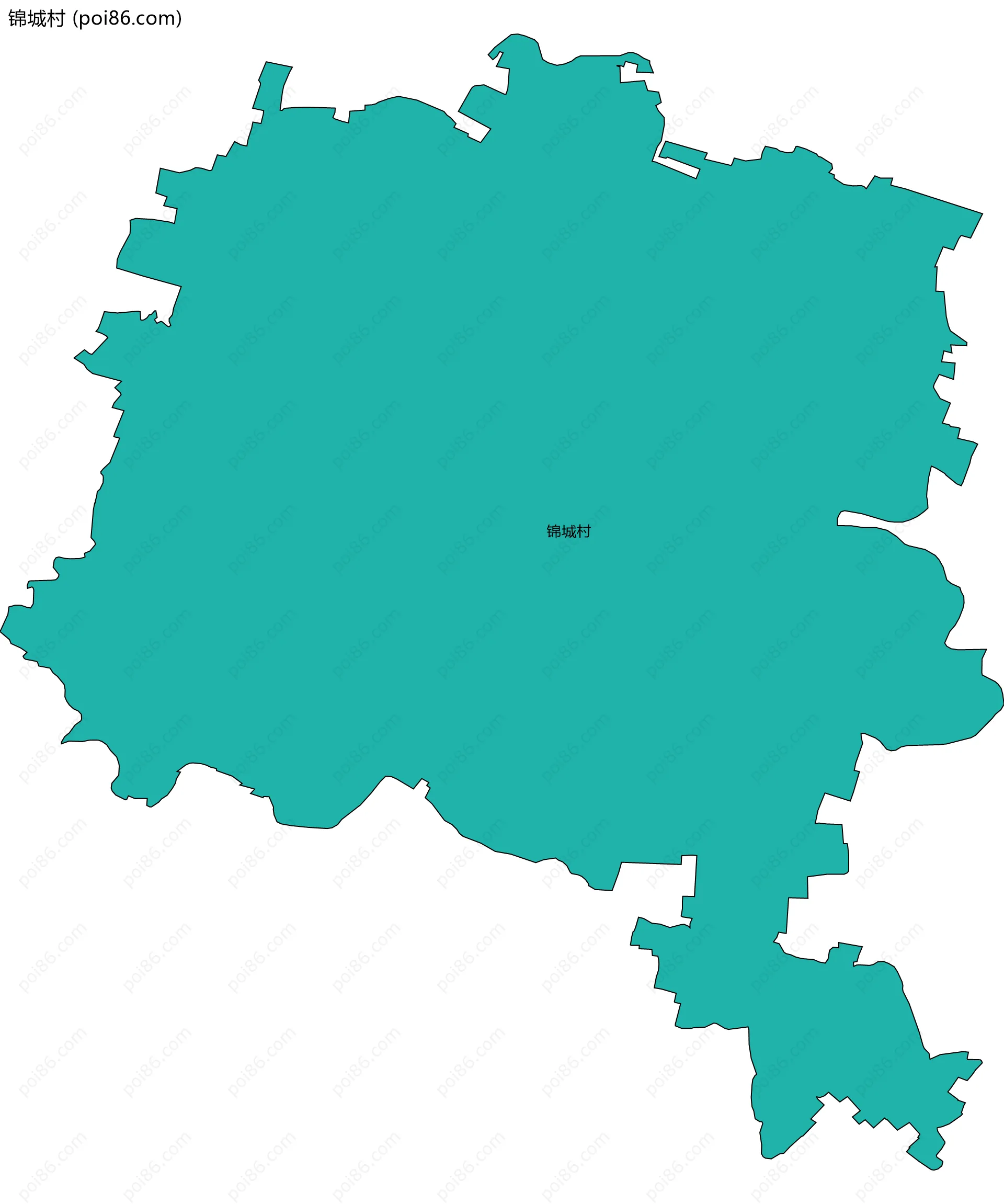 锦城村边界地图