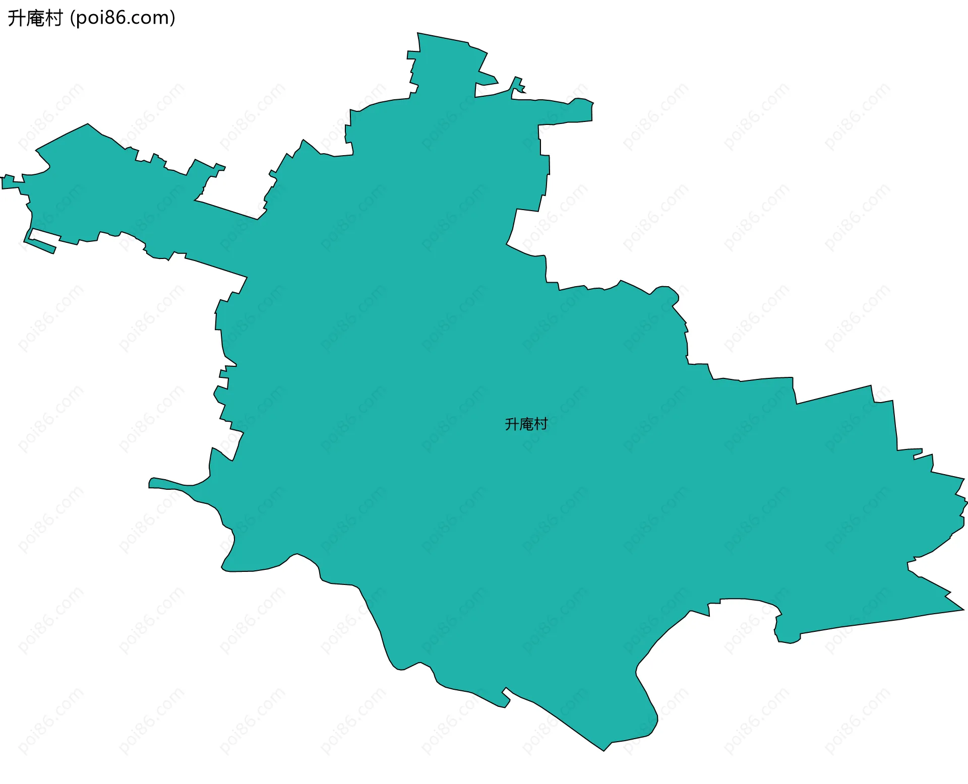 升庵村边界地图