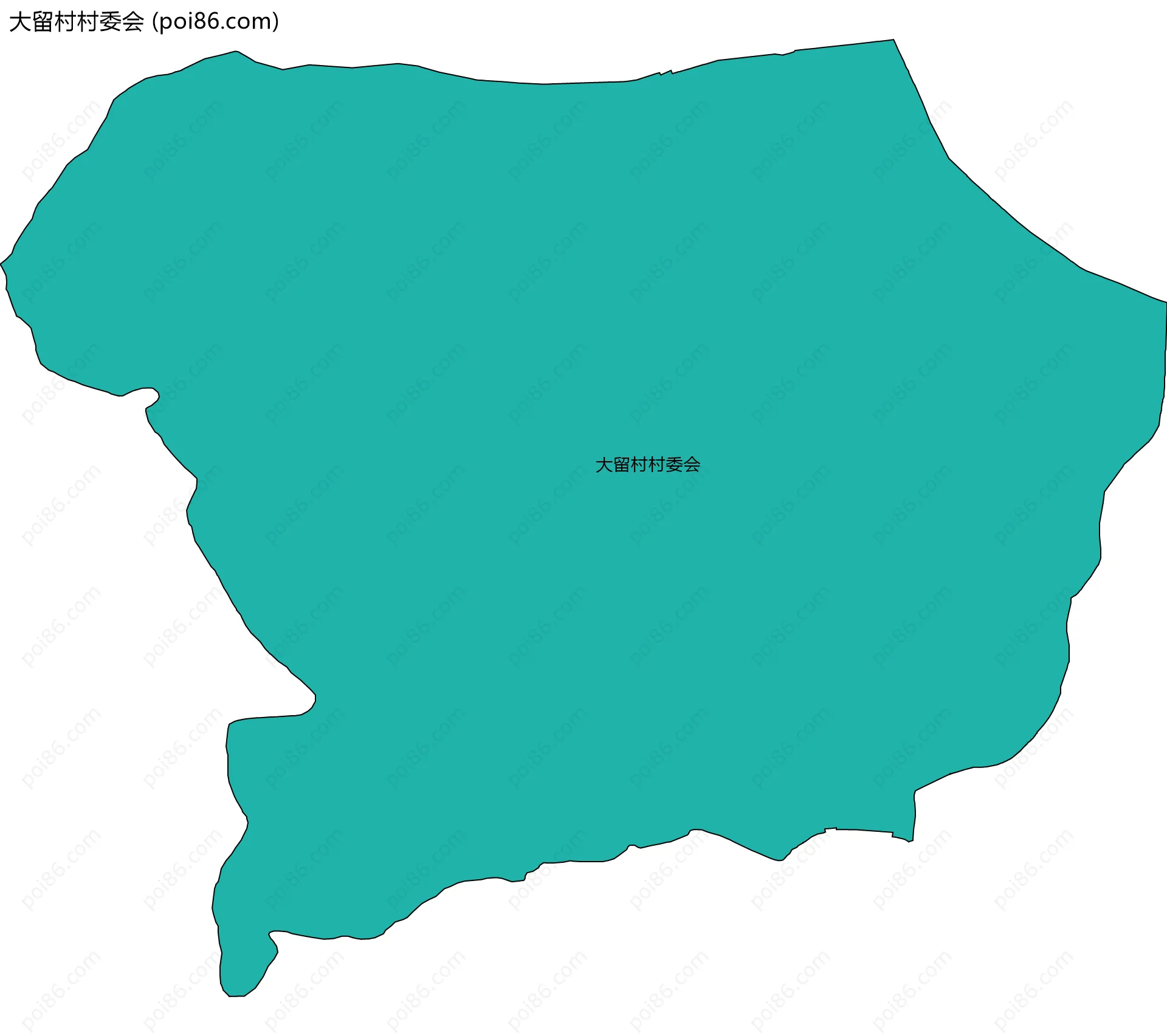 大留村村委会边界地图