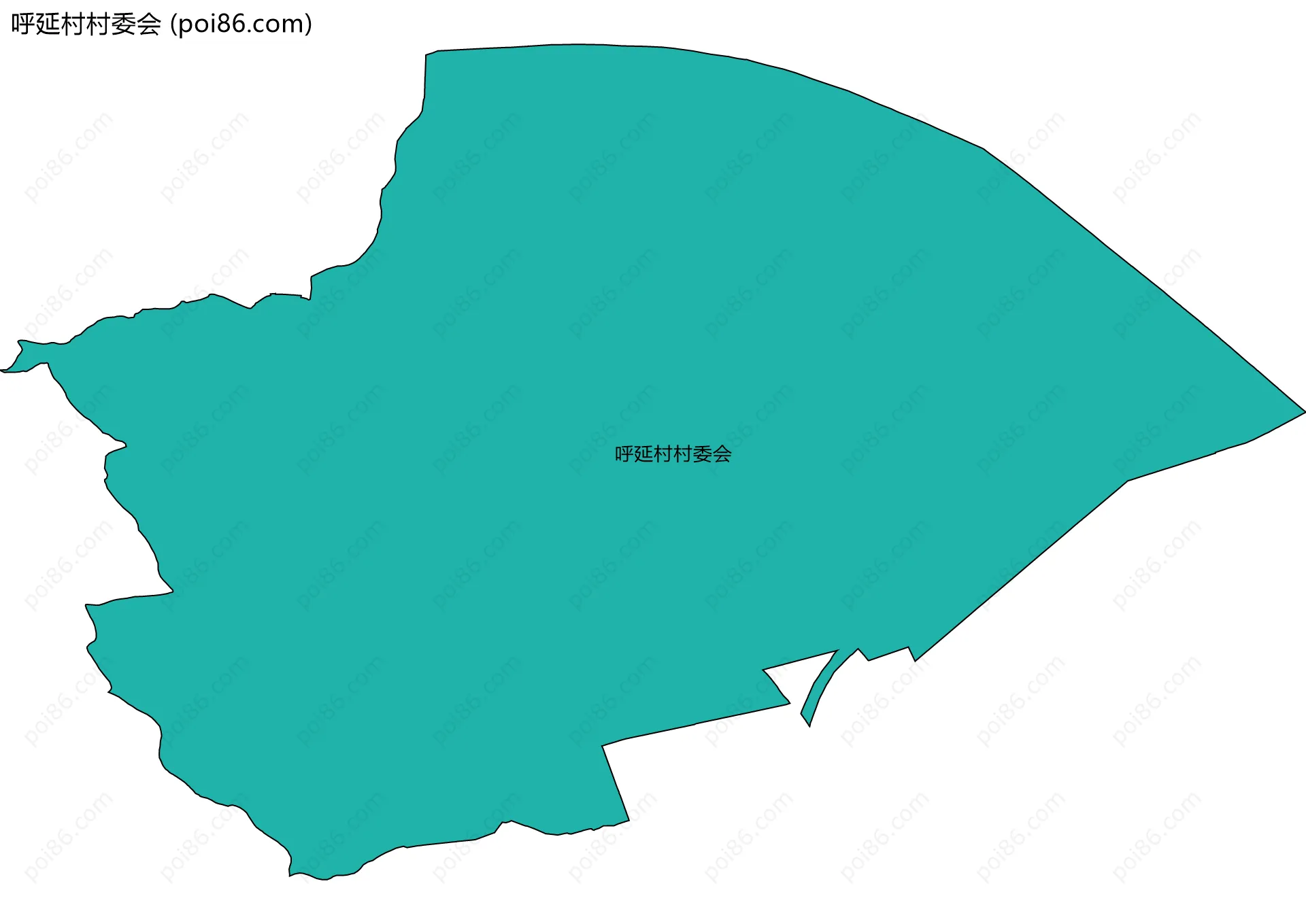 呼延村村委会边界地图