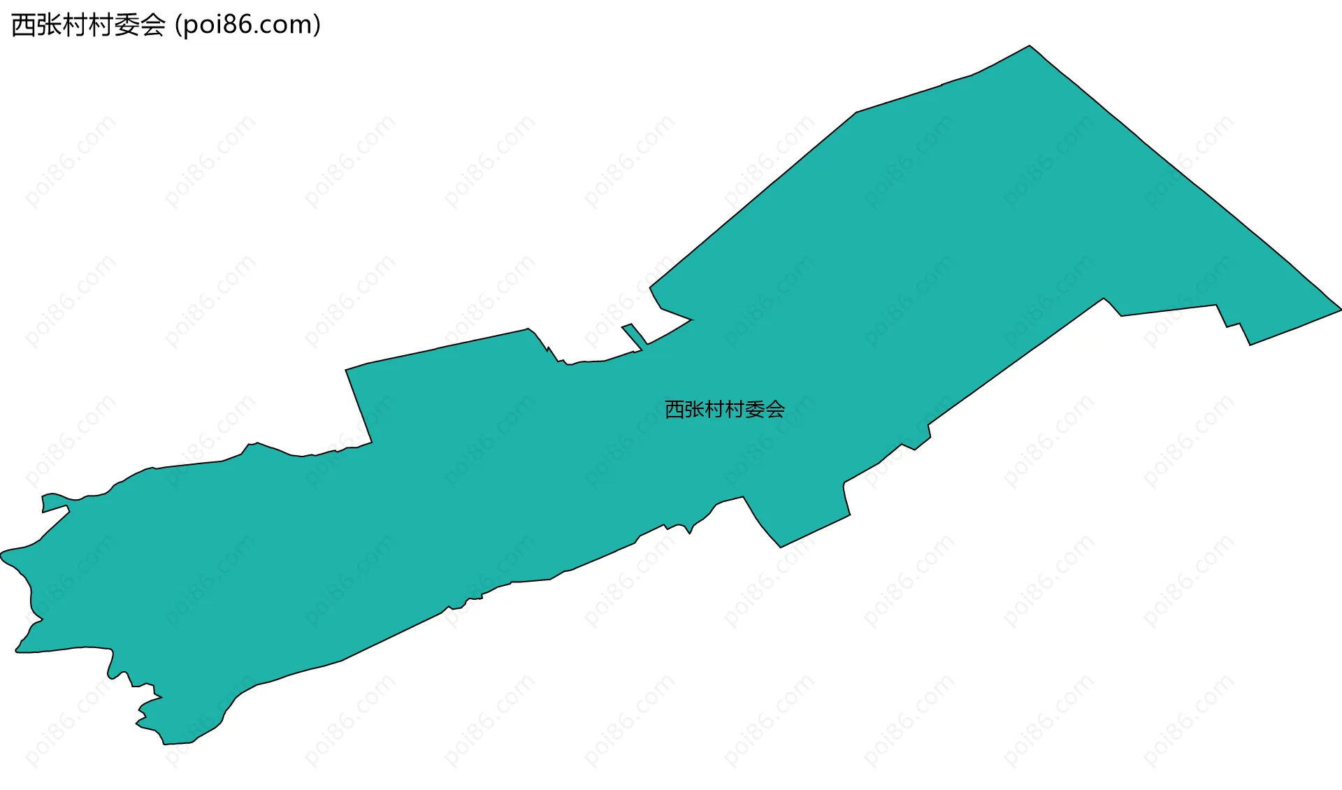 西张村村委会边界地图