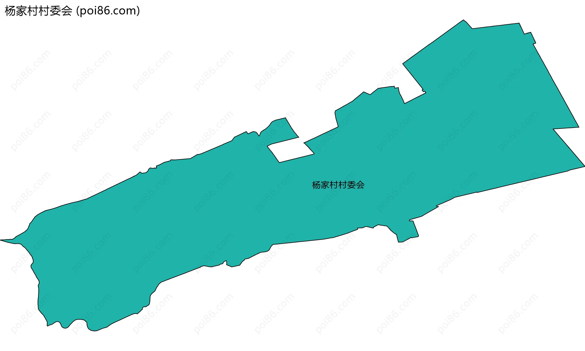 杨家村村委会边界地图