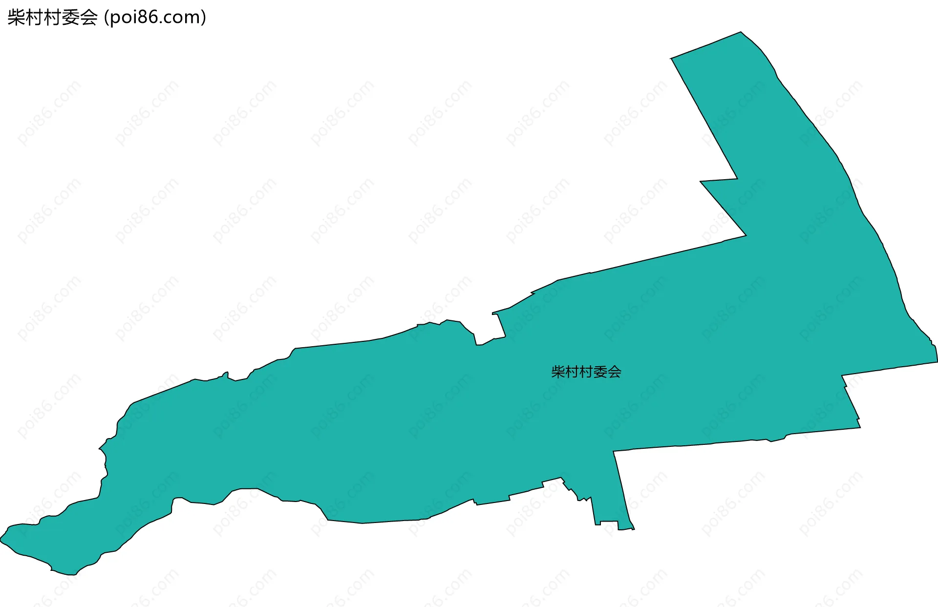 柴村村委会边界地图