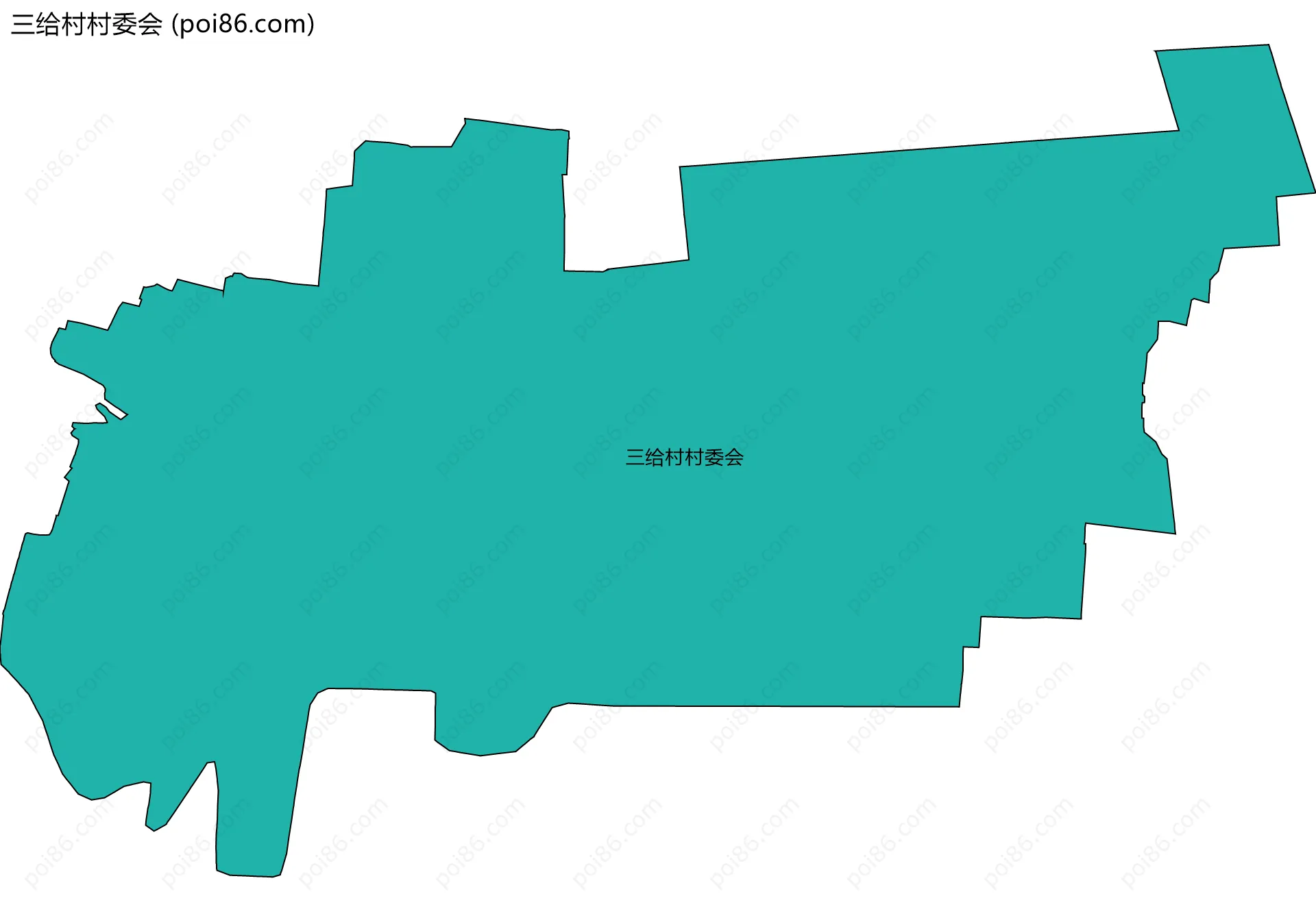 三给村村委会边界地图