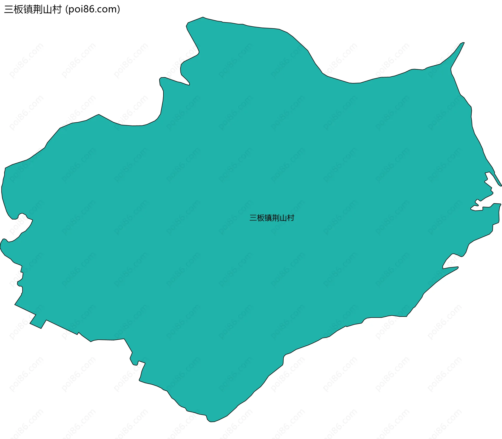 三板镇荆山村边界地图