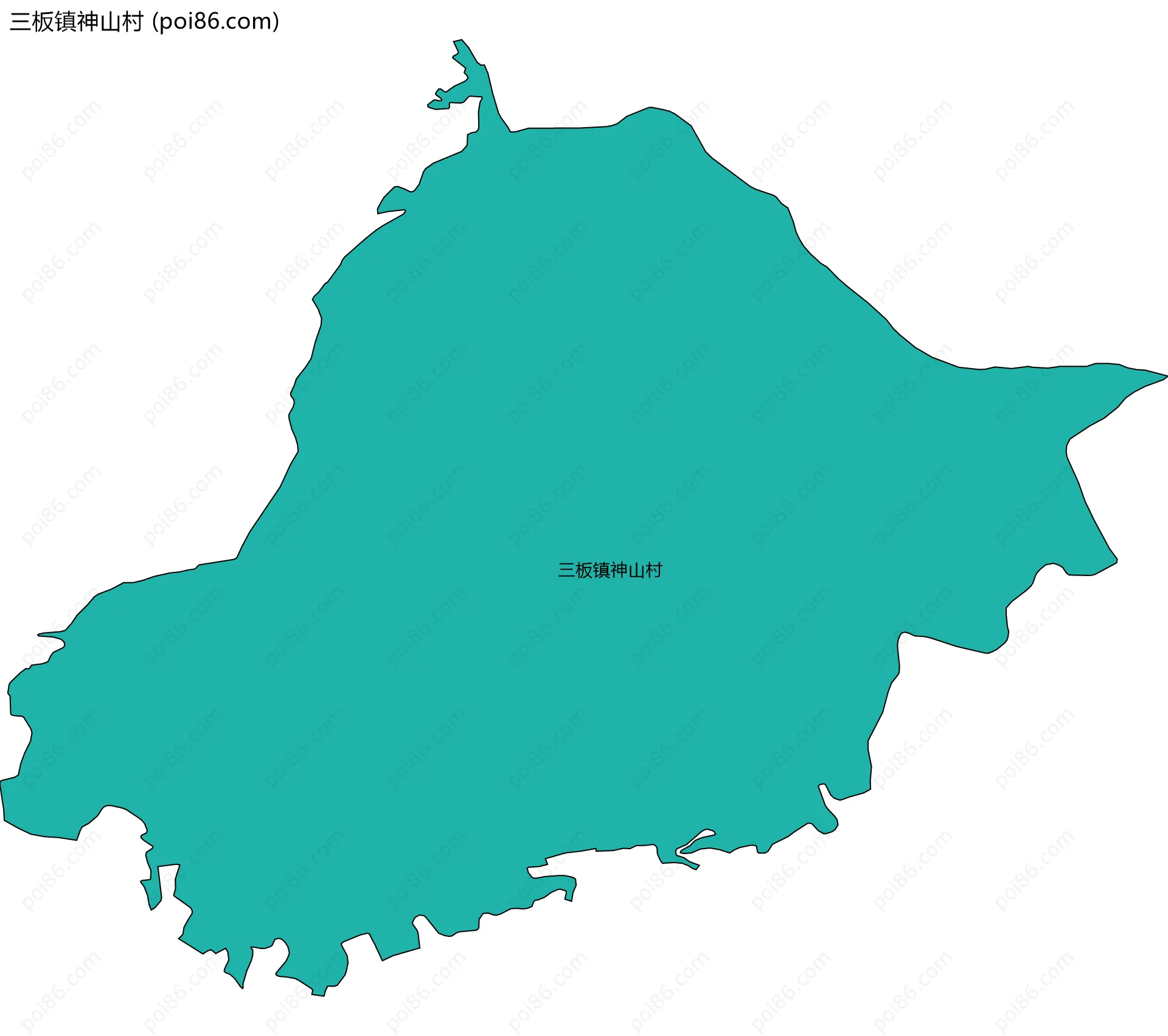 三板镇神山村边界地图
