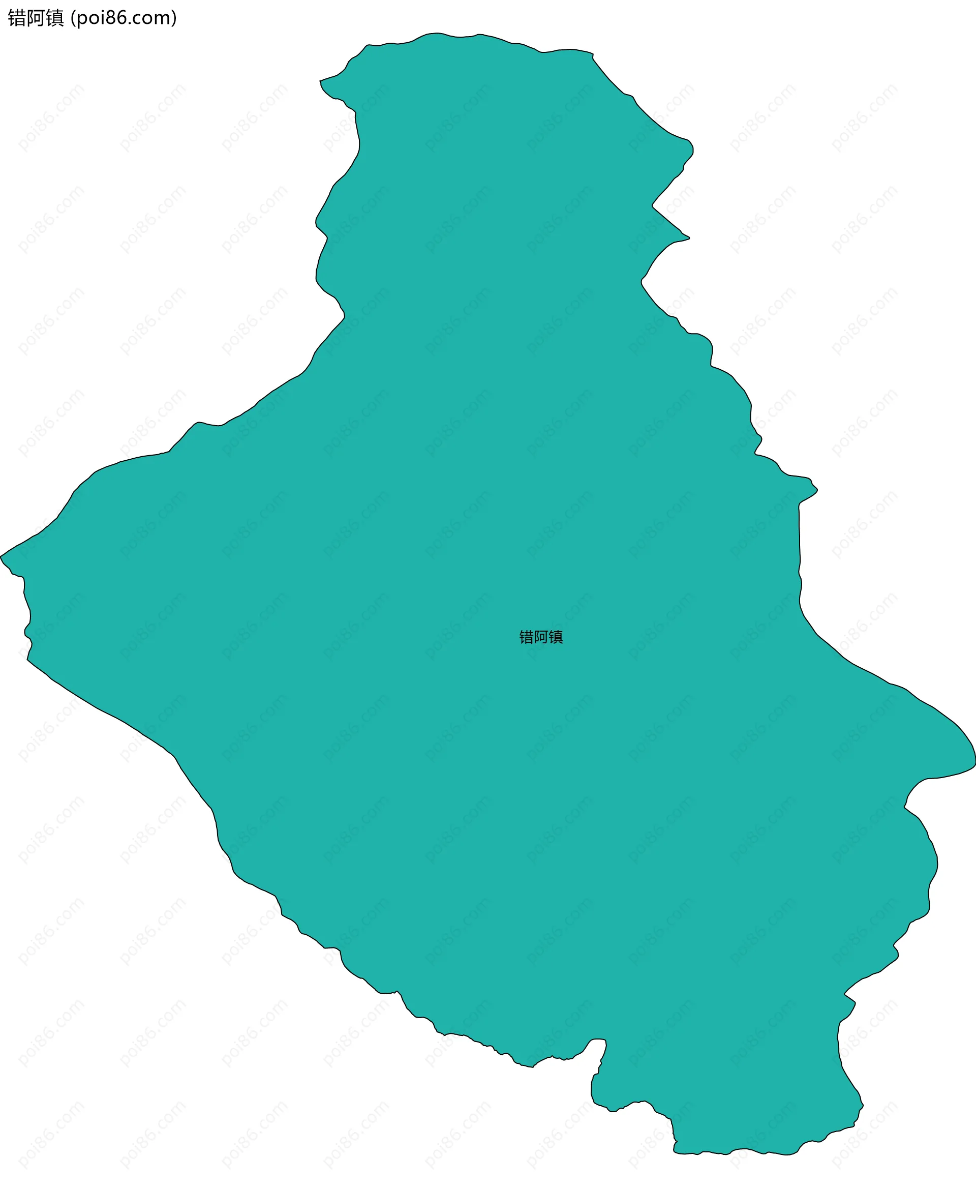 错阿镇边界地图